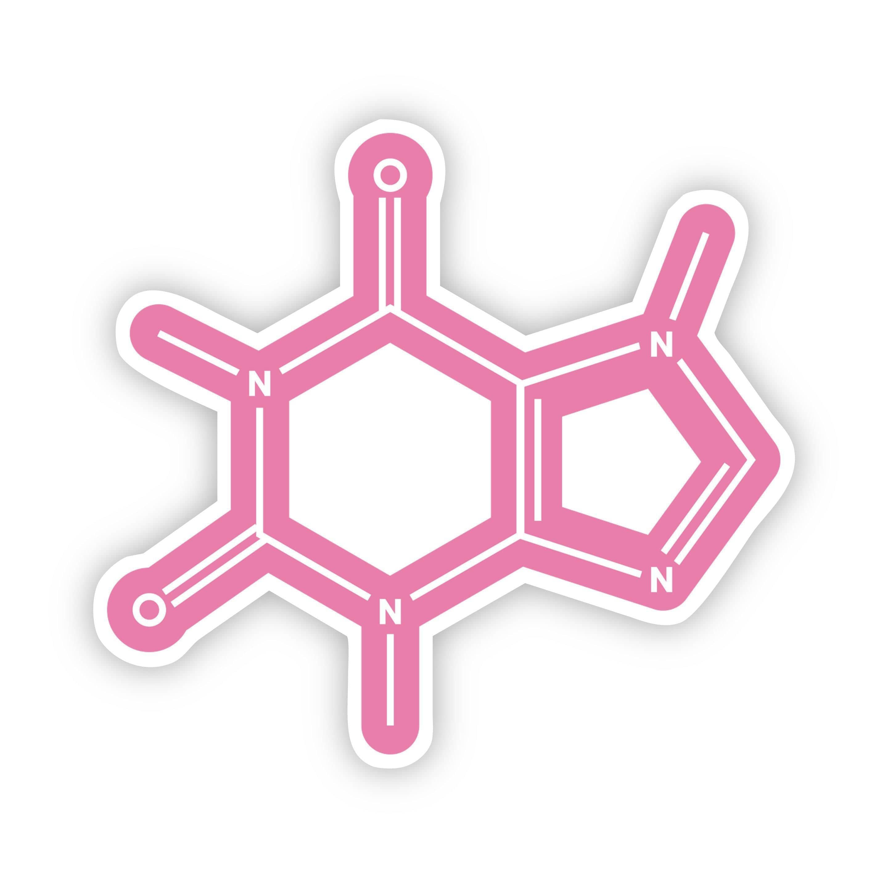  Caffeine Chemistry Pink Sticker、mySite、elrpsem3k