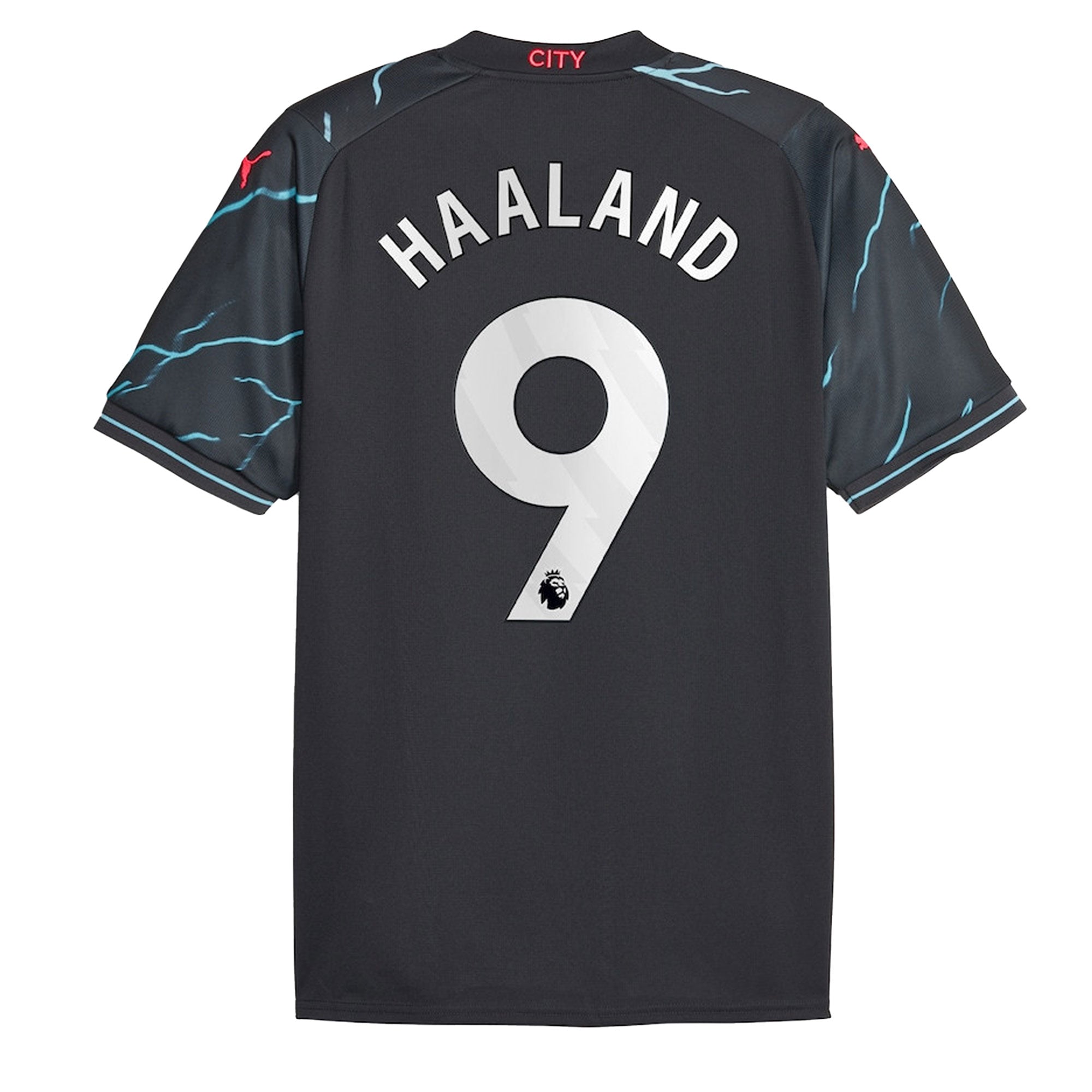 PUMA Men's Manchester City 2023/24 Third Jersey w/ Haaland #9 Printing、mySite、bottomscart