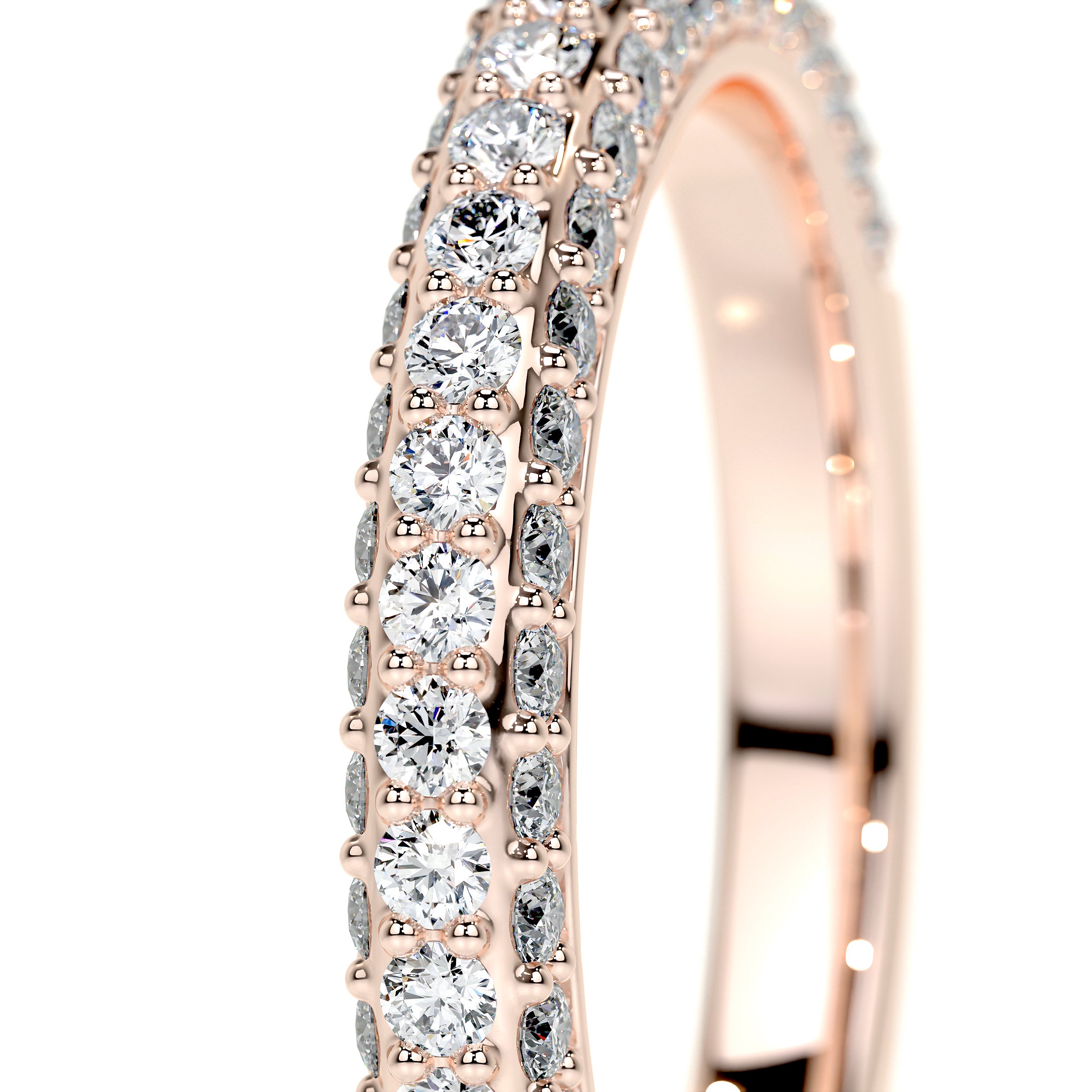 Anastasia Lab Grown Pave Diamond Wedding Ring (0.75 Carat) - 14K Rose Gold、mySite、hinf8tx79
