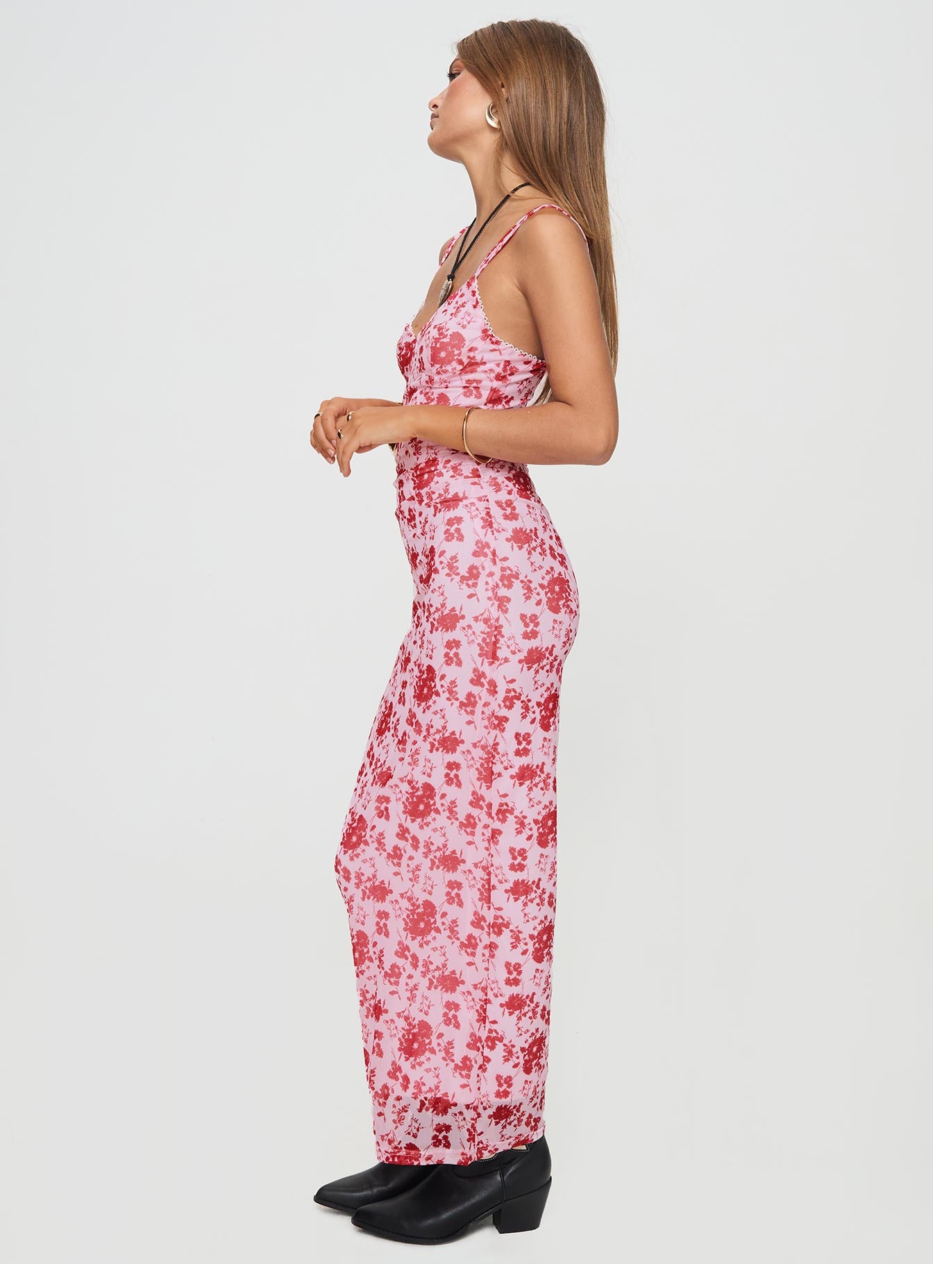 Cotter Maxi Dress Pink / Floral、mySite、solidvoid