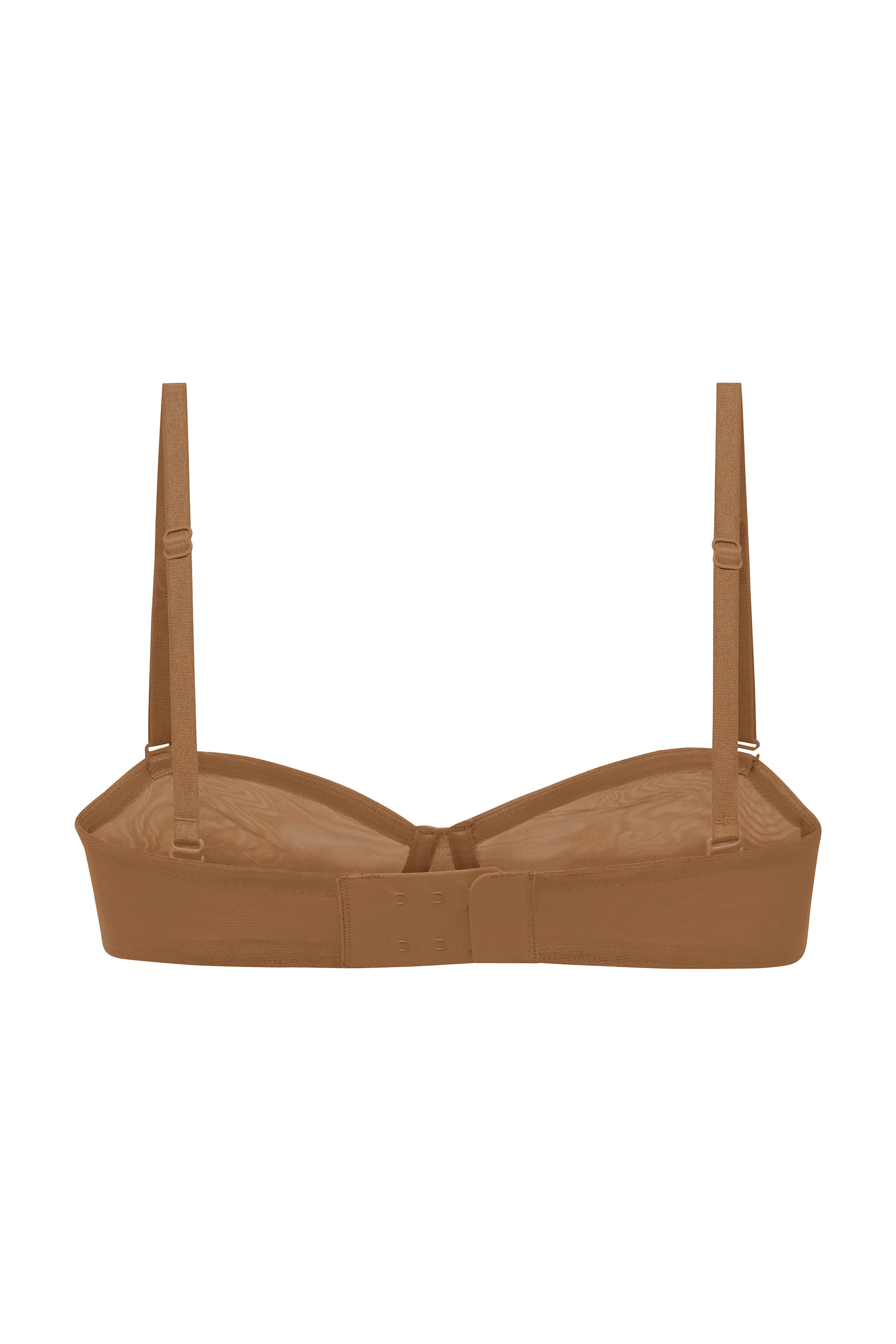 Soft Mesh Strapless Bra in Almond、mySite、solidvoid
