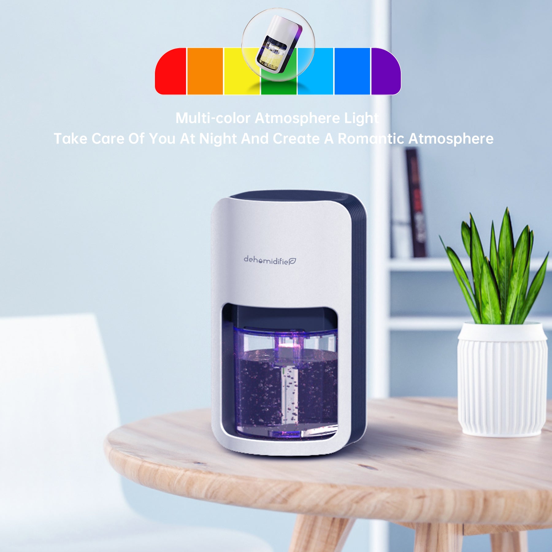 KLOUDIC 1200ml Ultra Quiet Dehumidifier with Automatic Defrosting for Home, 480 Sq ft、mySite、fannypackpong