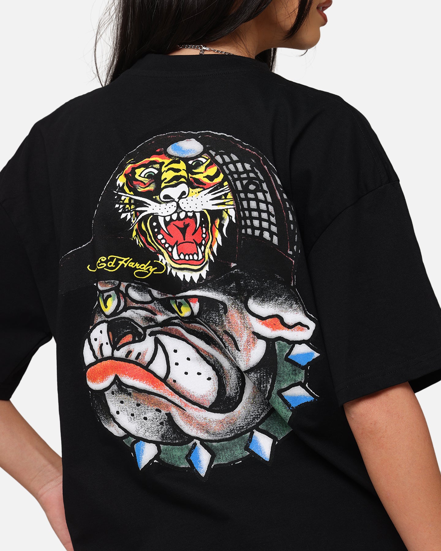 Ed Hardy Bulldog T-Shirt Black、mySite、zt4zffjzw