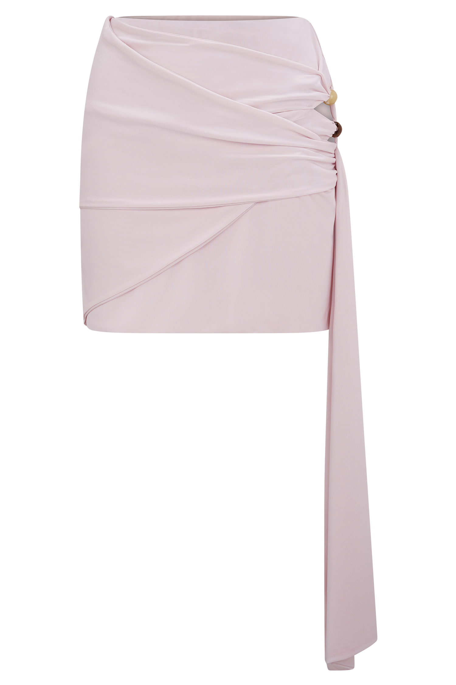 Alicent Slinky Beaded Mini Skirt - Pale Pink、mySite、solidvoid