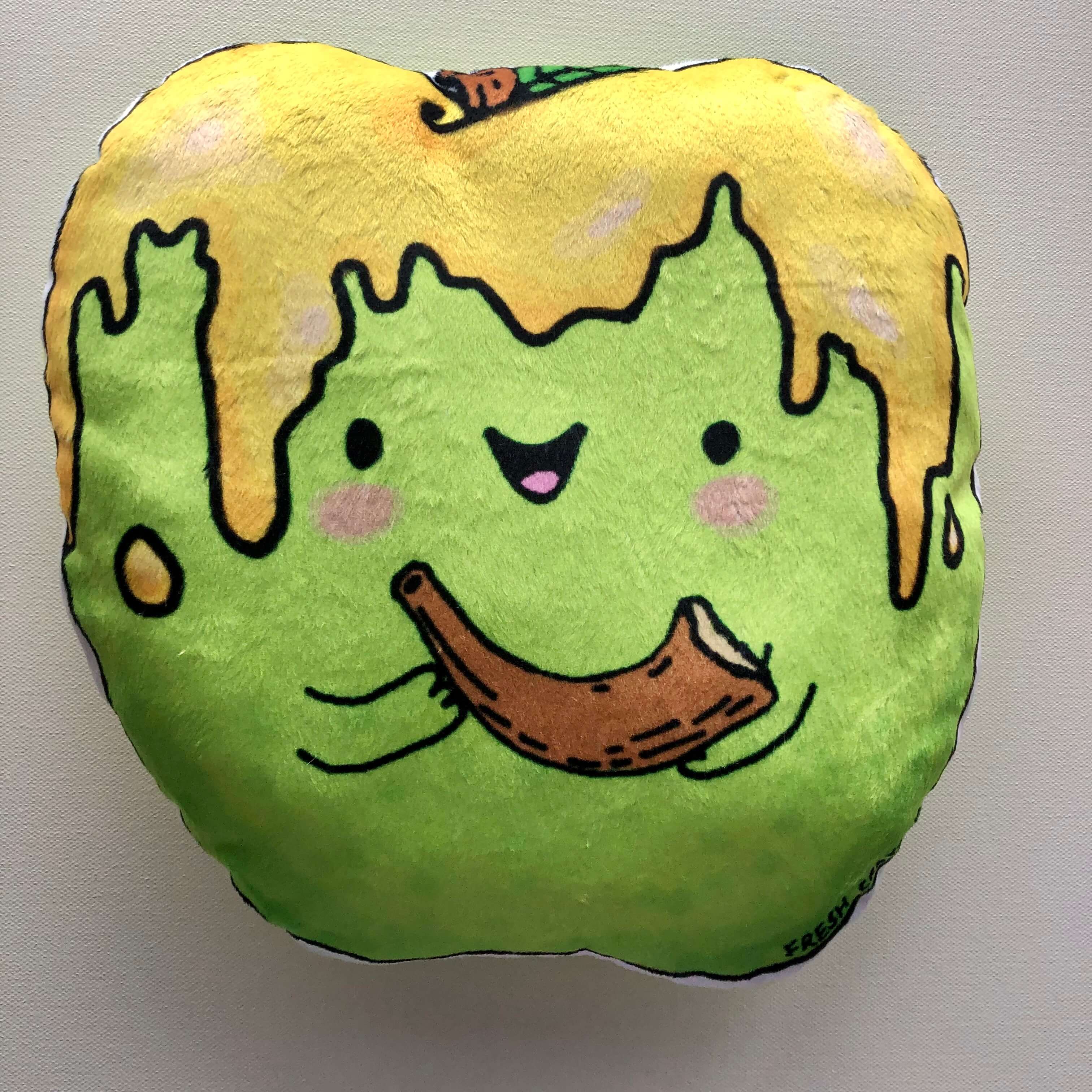 Rosh Hashanah Jewish Apple and Honey Plush Pillow by Fresh Crayons、mySite、topwebapps