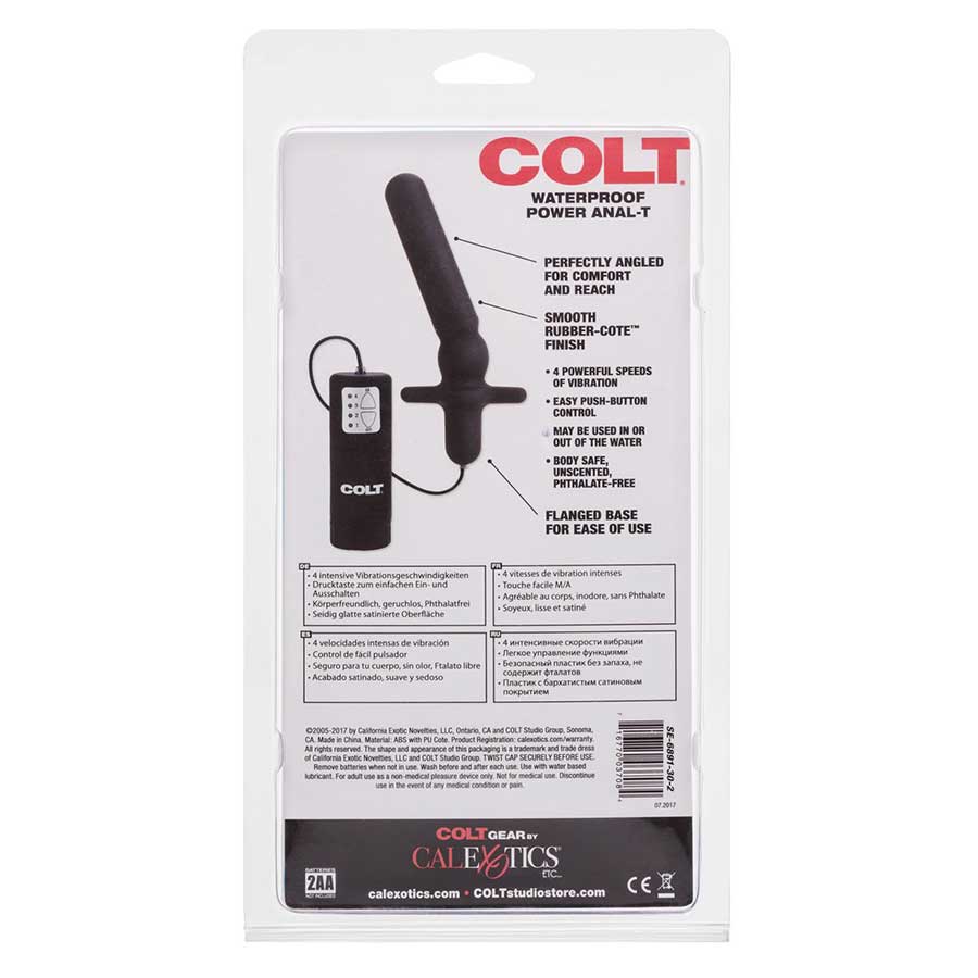 Waterproof Anal T Vibrating Probe with Controller by Colt、mySite、bottomscart