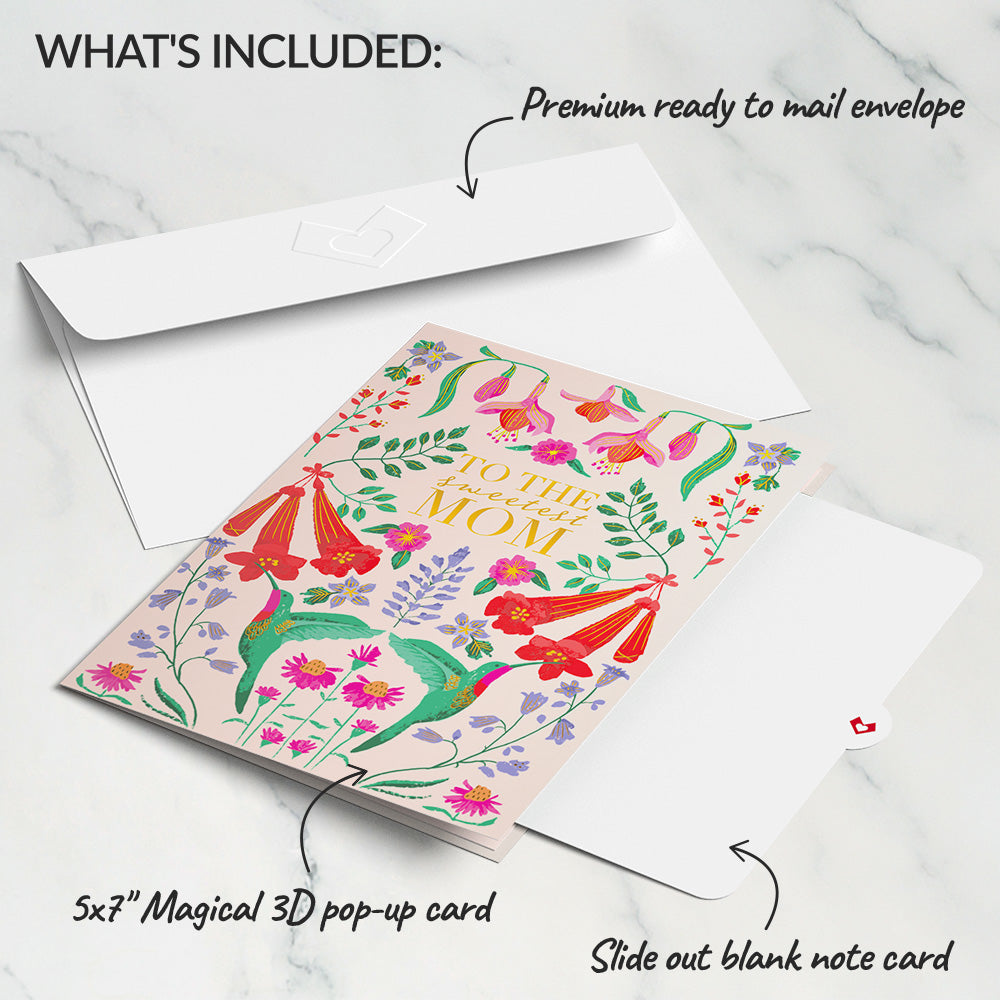 Sweetest Mom Hummingbird Pop-Up Card、mySite、solidvoid