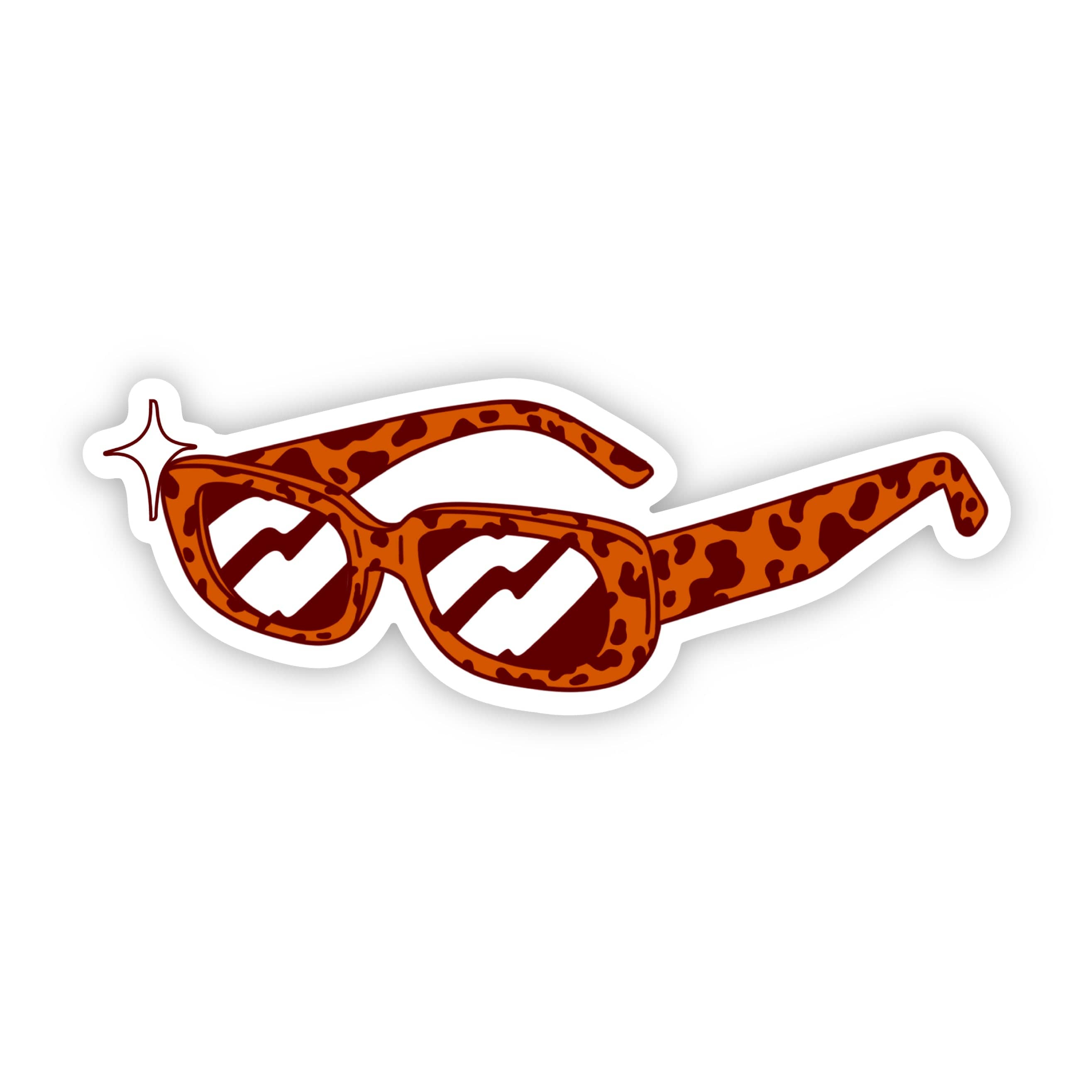  Cheetah Print Trendy Sunglasses Sticker、mySite、elrpsem3k