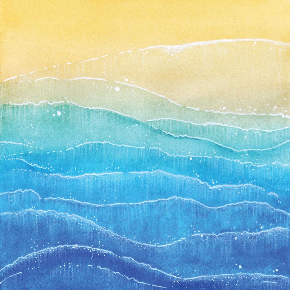  Scrapbook Paper - Painted Waves、mySite、ghnorth