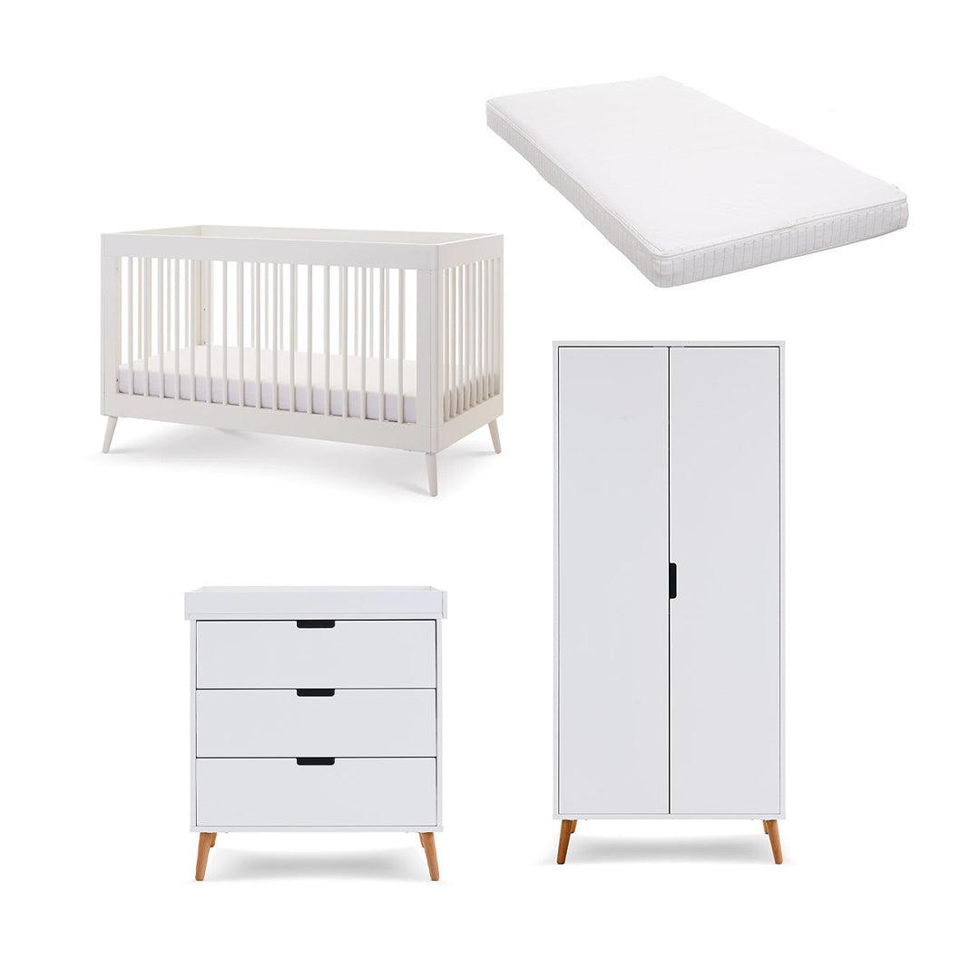  Obaby Maya 3 Piece Room Set - Nordic White、mySite、merchandisen