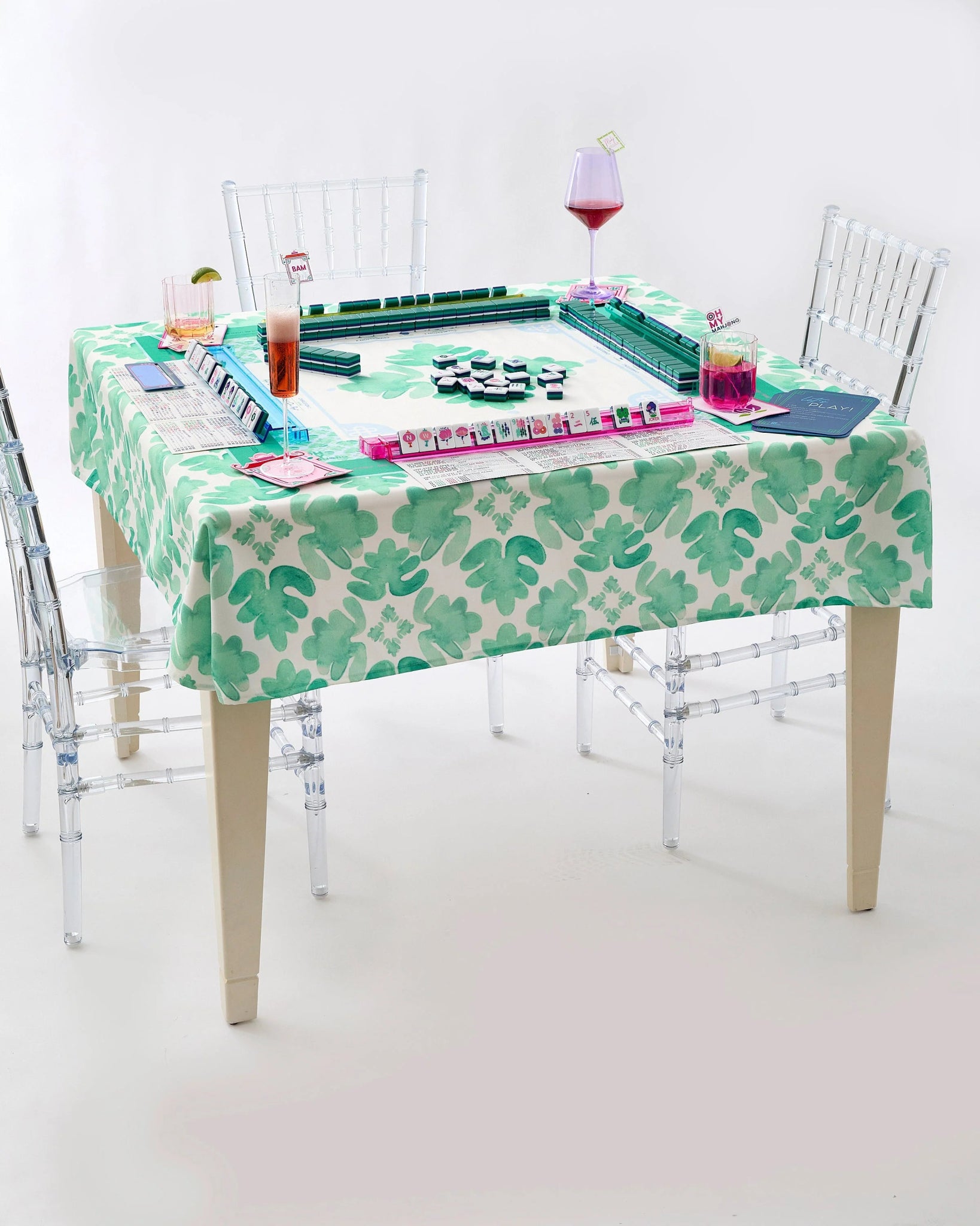 Sage Fresco Instructional Mahjong Tablecloth、mySite、elrpsem3k