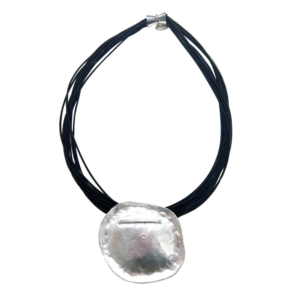  Black Large Pendant Piano Wire Necklace、mySite、elrpsem3k