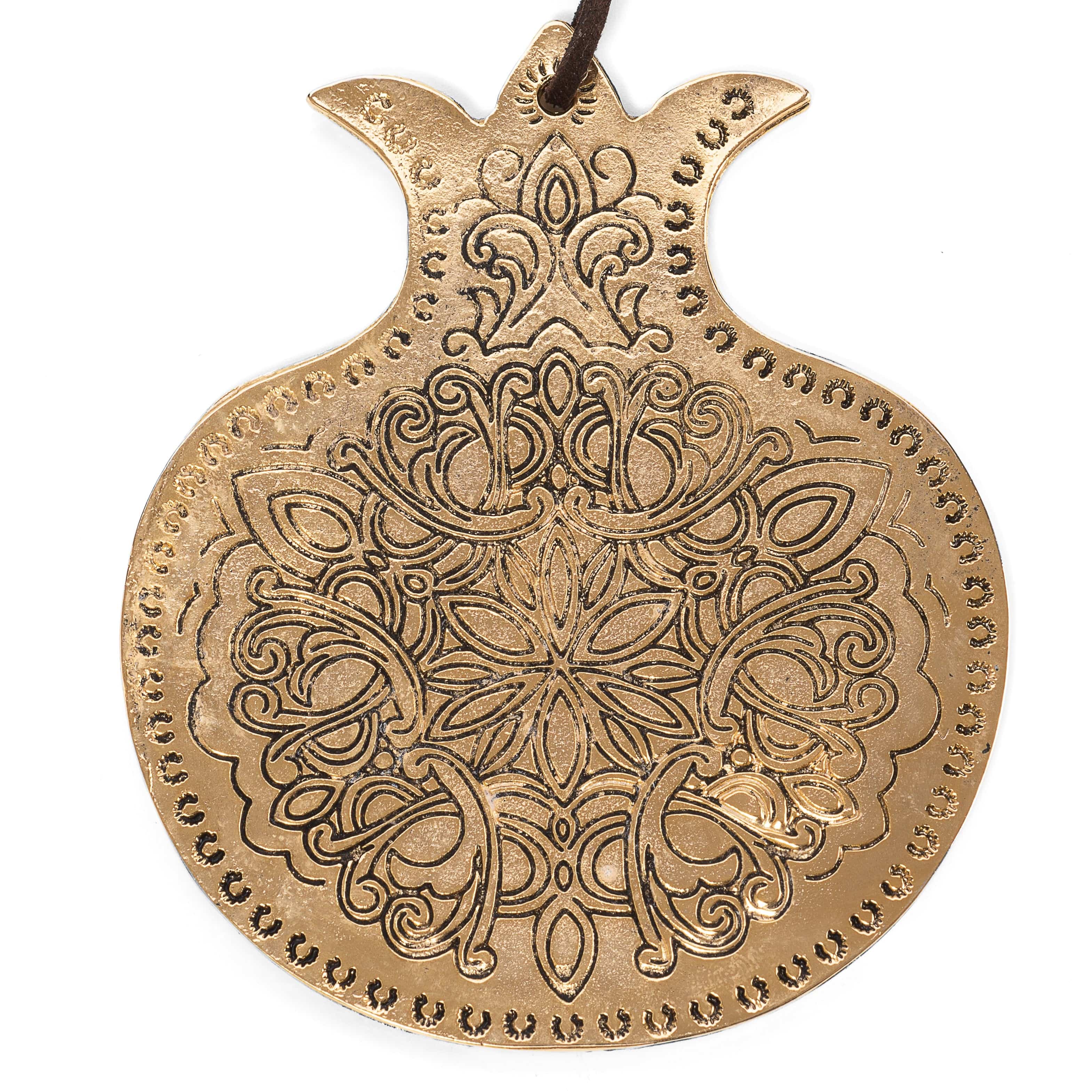 Handmade Moroccan Pomegranate Wall Hanging by Israel Museum - Gold、mySite、topwebapps