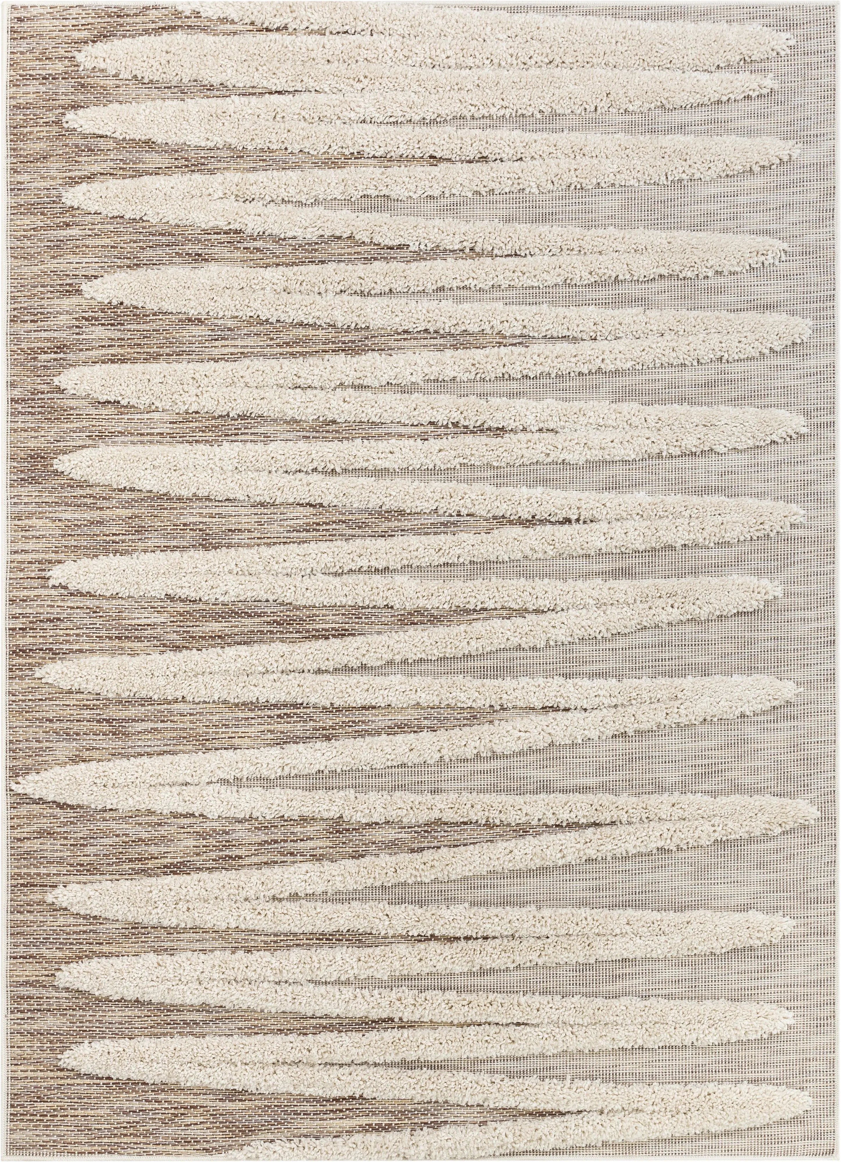Brigida Coastal Pattern Beige High-Low Flat-Weave 7'10 x 9'10 Rug、mySite、gigharbornorthrealestate