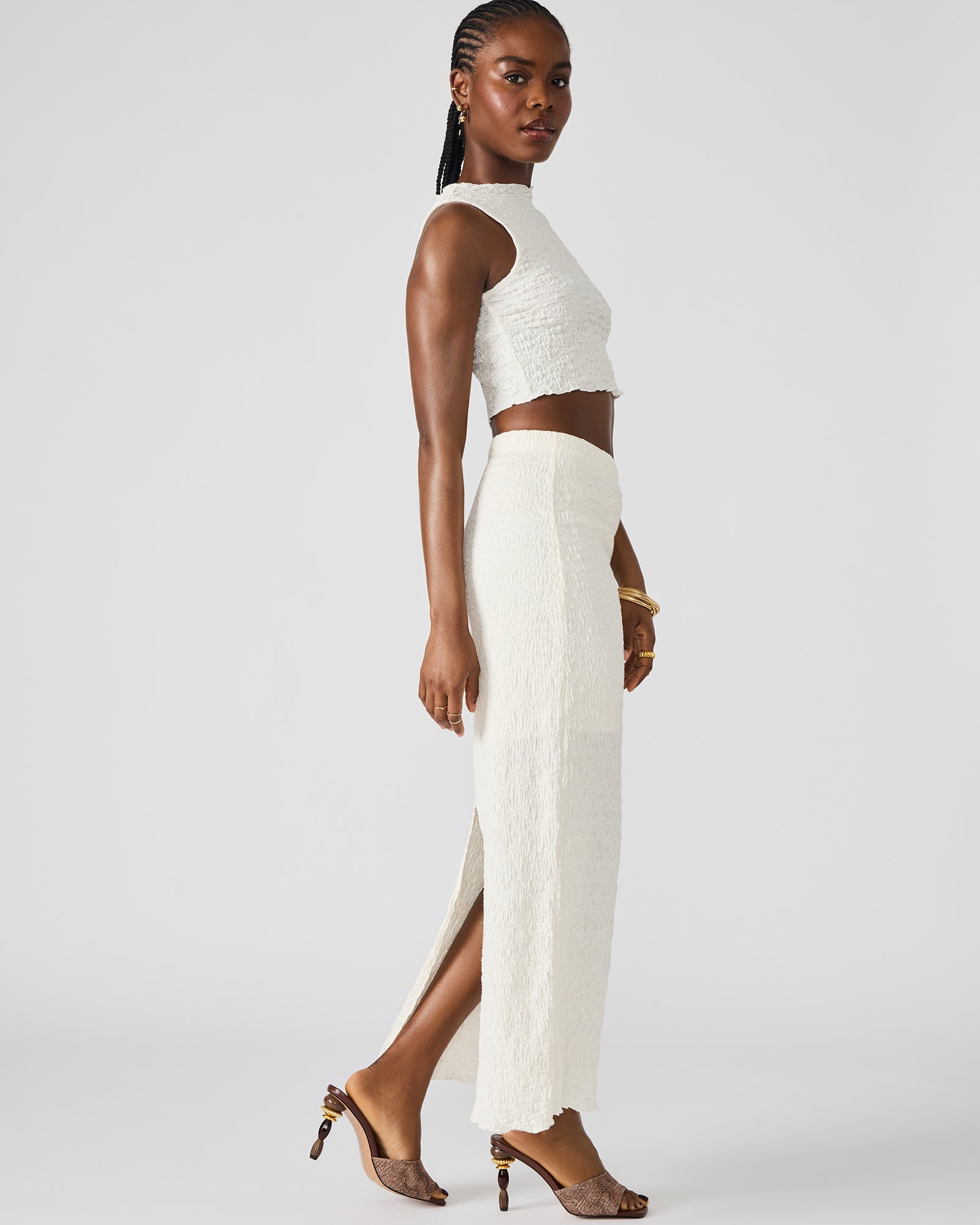 SEASIDE MAXI SKIRT SET CREAM、mySite、gtrtttuynbv