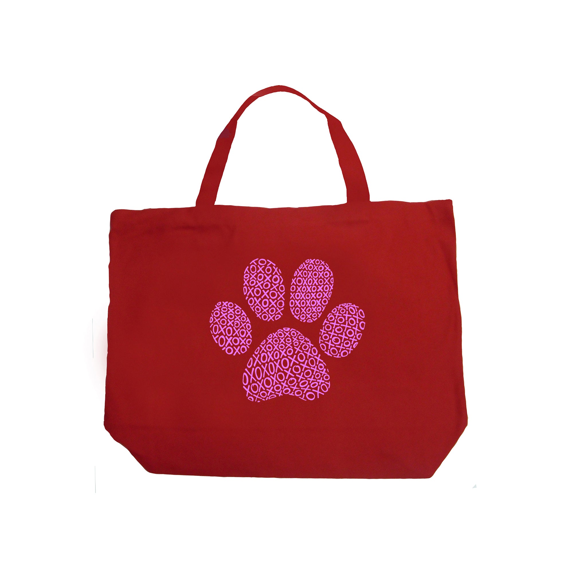 XOXO Dog Paw - Large Word Art Tote Bag、mySite、camillekostekn