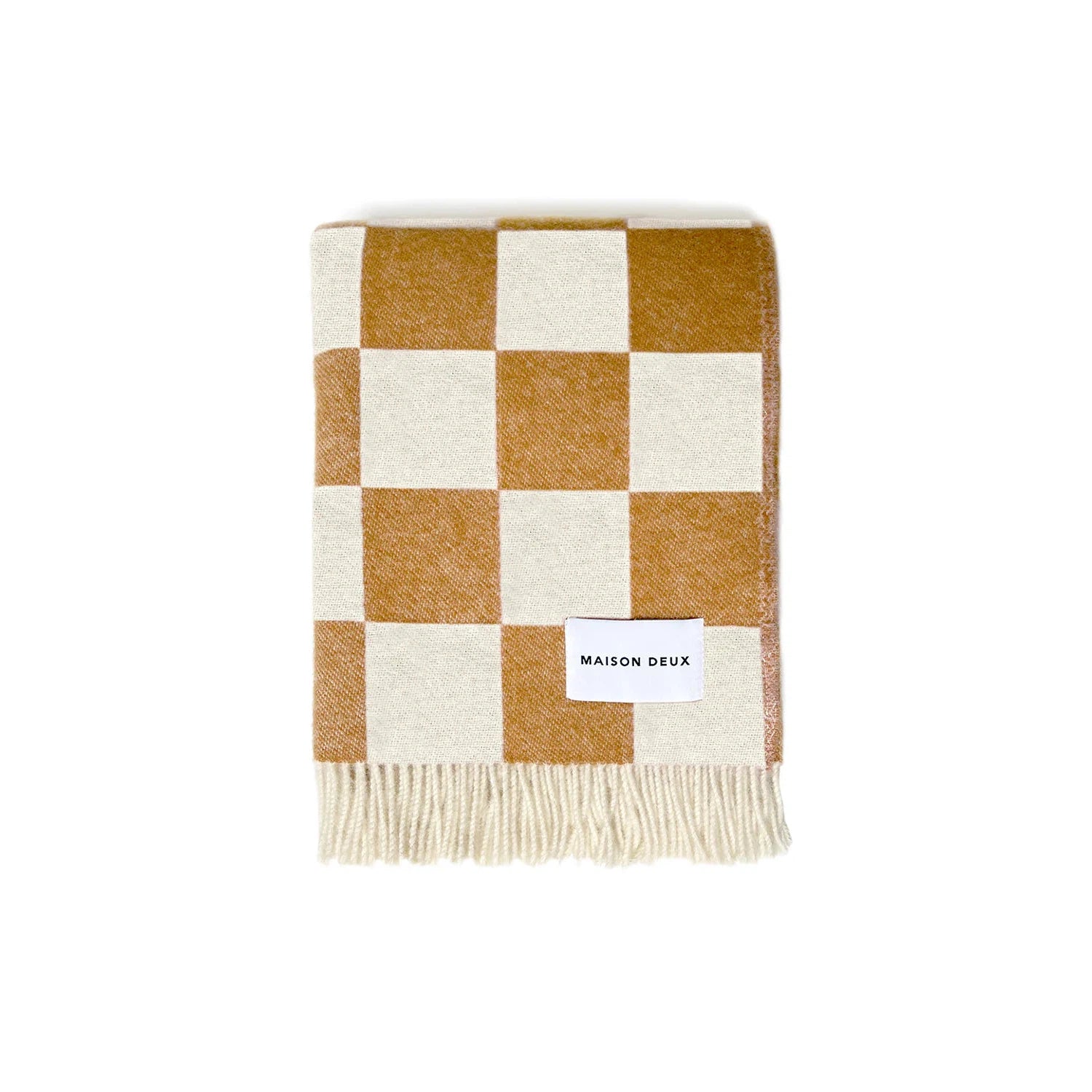 Checkerboard Terra Brown White Blanket、mySite、gigharbornorthrealestate