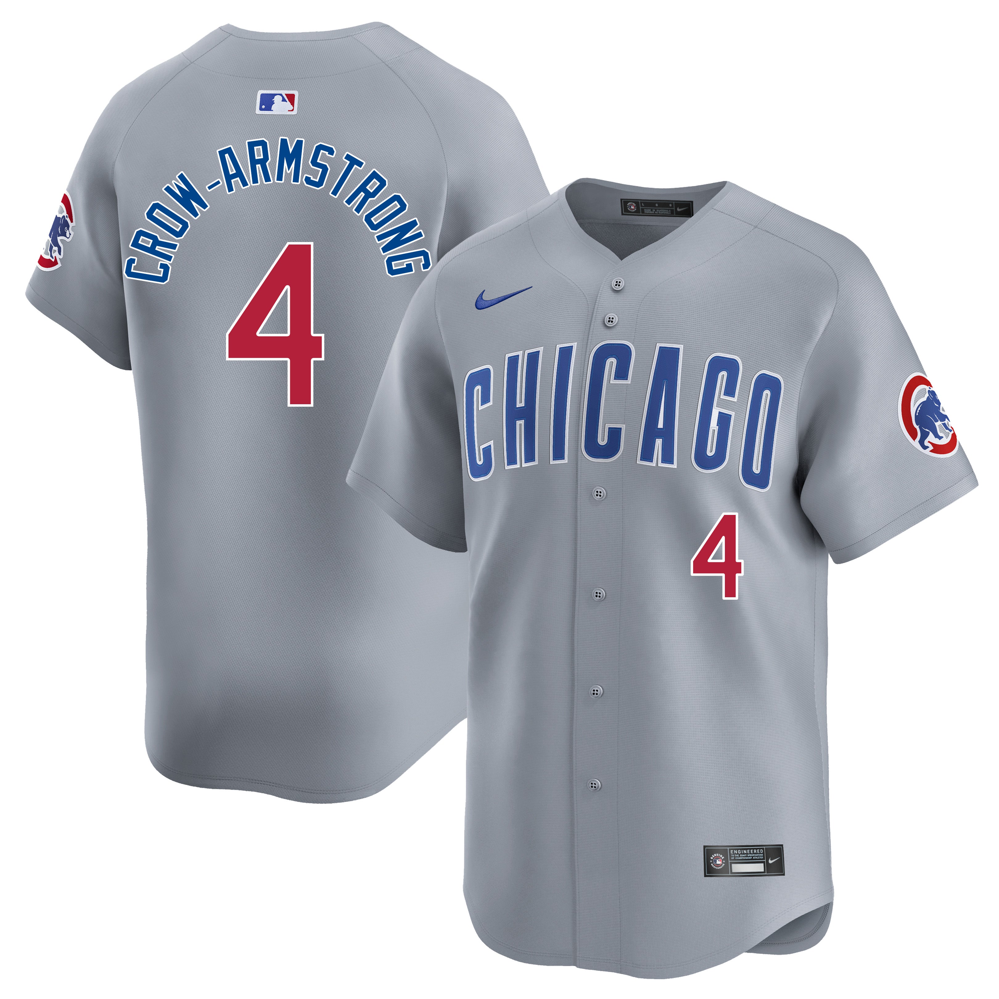 Pete Crow-Armstrong Chicago Cubs Nike Limited Grey Road Jersey、mySite、vikingsvslions