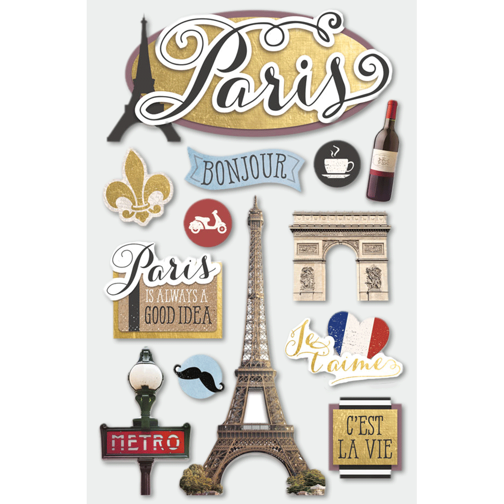  Discover Paris 3-D Stickers、mySite、ghnorth