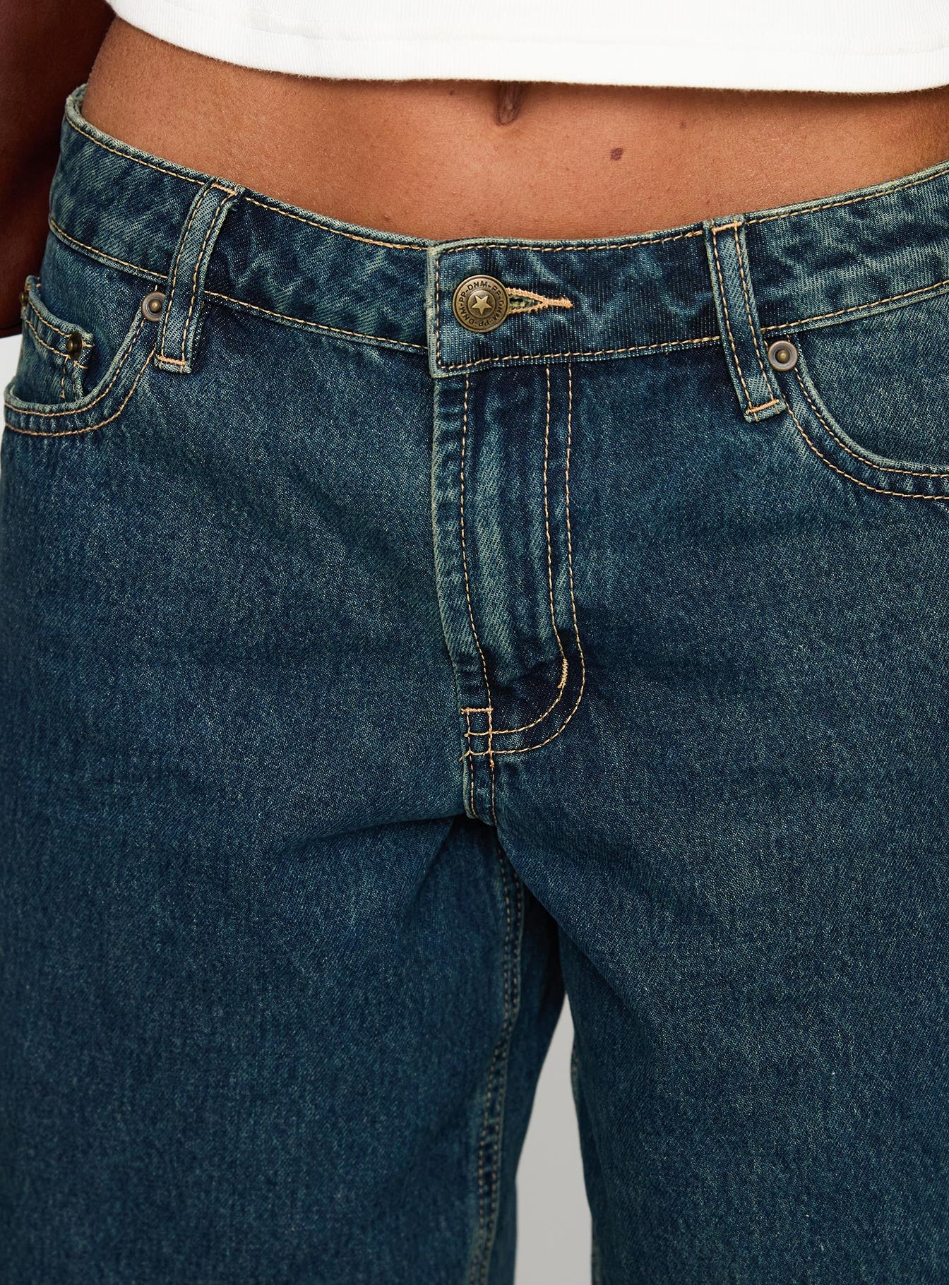 Cult Classic Longline Denim Shorts Vintage Wash、mySite、solidvoid