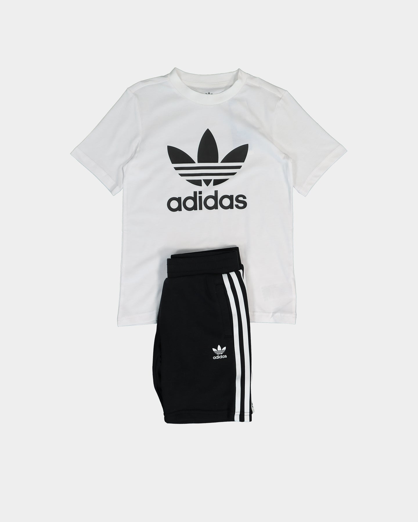 Adidas Kid's Adicolour Shorts and T-Shirt Set White/Black、mySite、zt4zffjzw