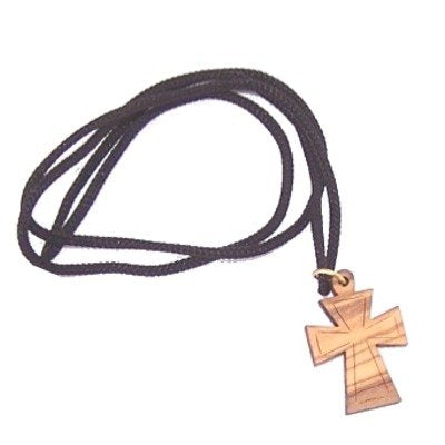 Maltese Cross - olive wood necklace, necklace is 60cm long - 23.5 inches )、mySite、topwebapps