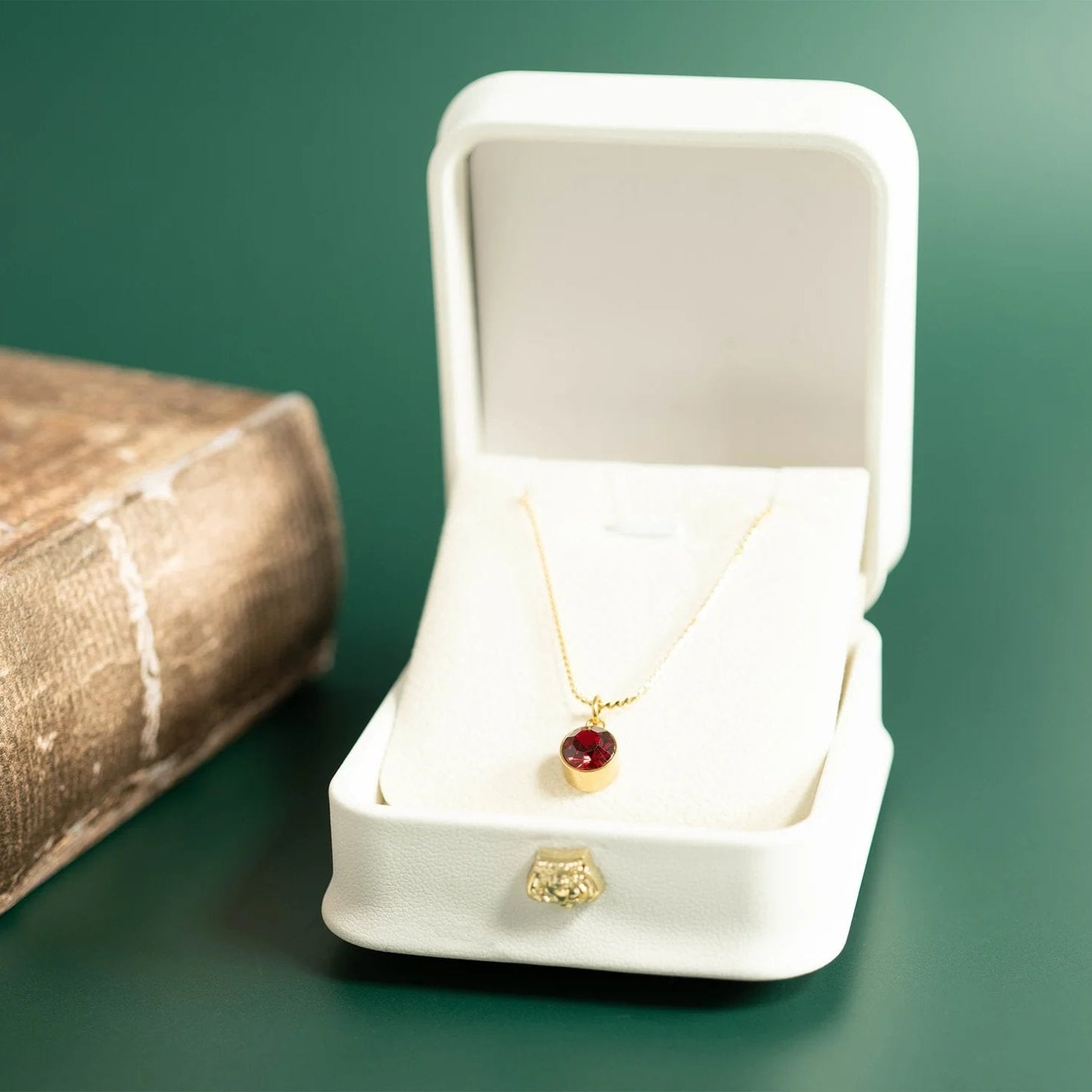 18K Gold PVD Stainless Steel Round Birthstone Charm 8mm / PDL0265、mySite、dreamappss