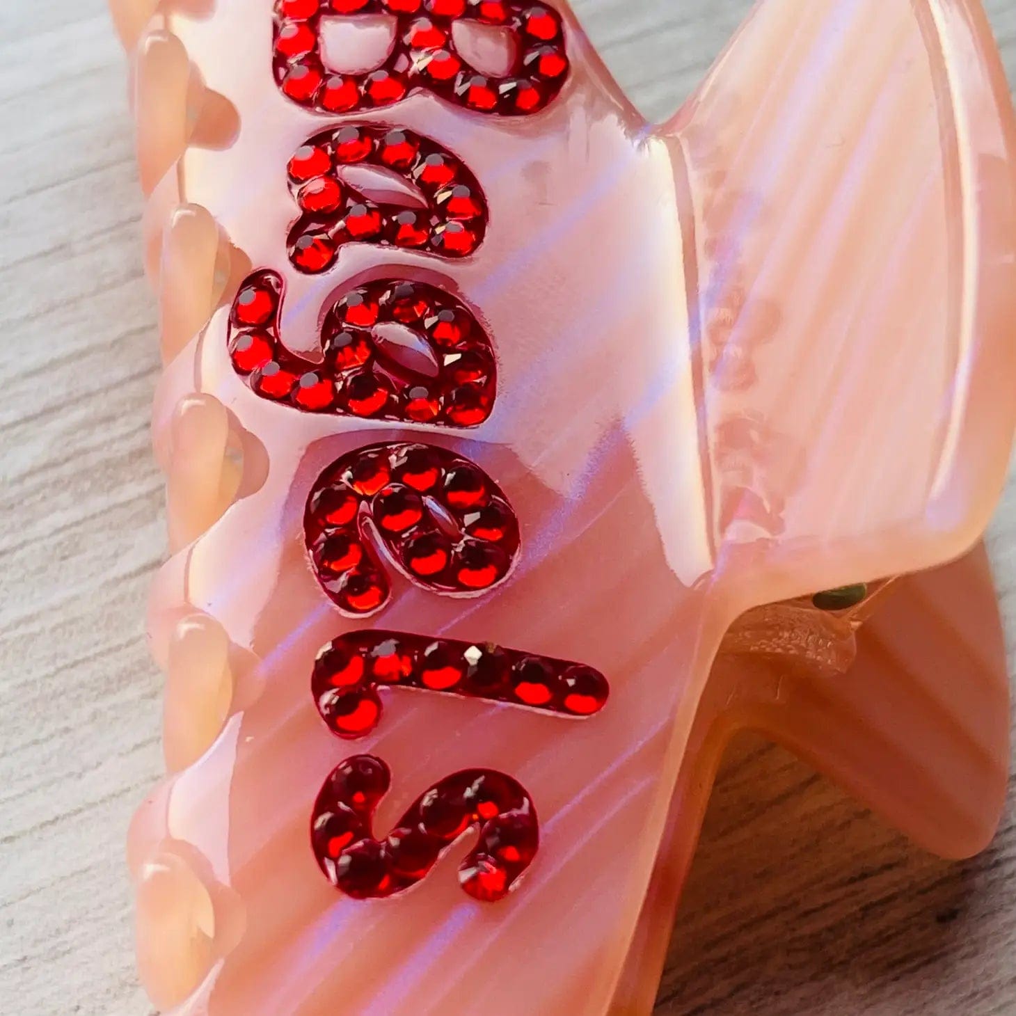 Rhinestone Bagels Hairclip - Pink、mySite、topwebapps