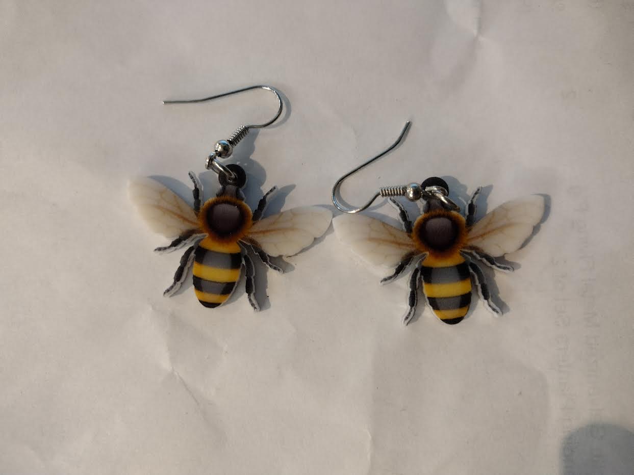 Chicken and Rooster and Bee and more Acrylic Animal Earrings、mySite、g9winljtr