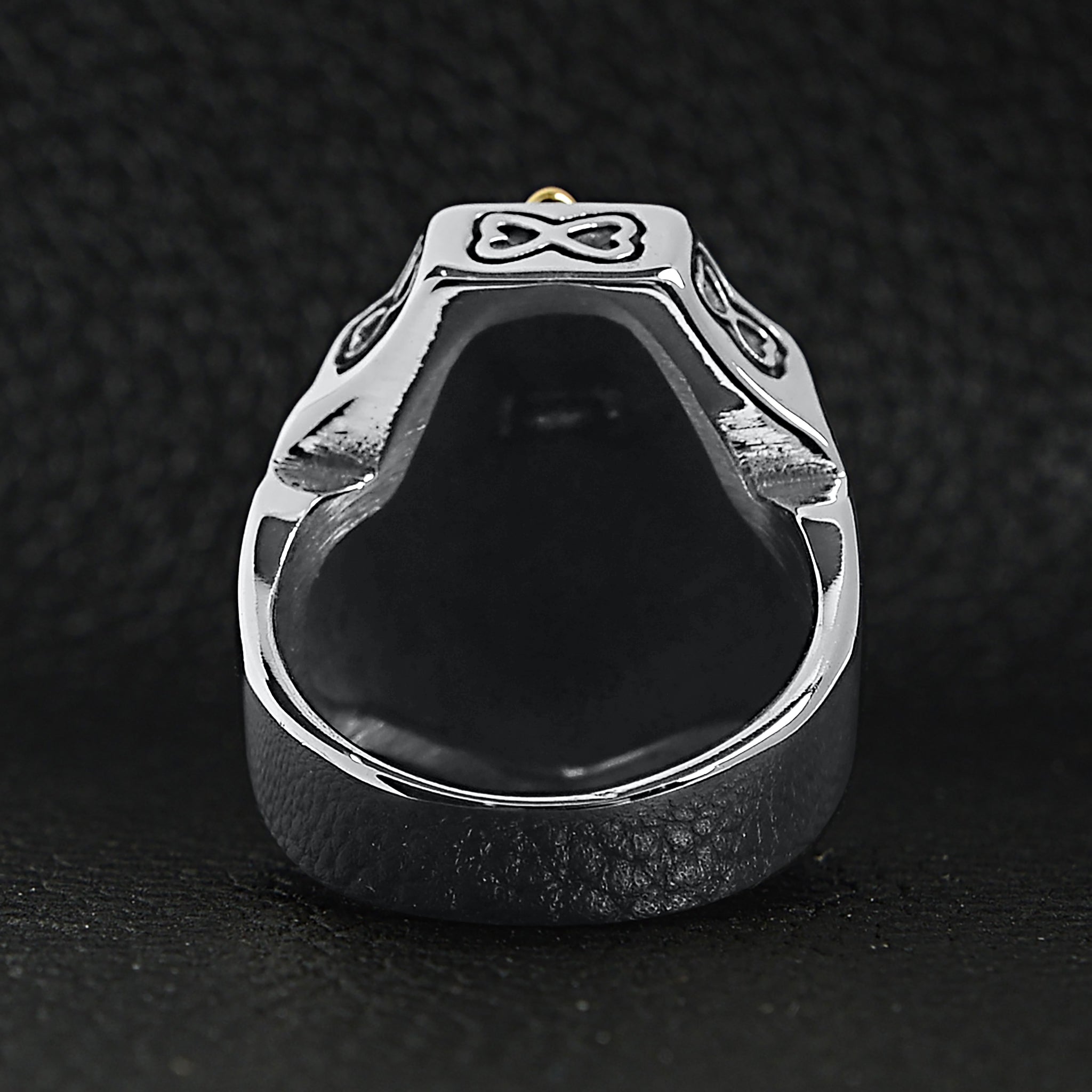 Stainless Steel 18K Gold PVD Coated Cross On Shield Signet Ring / SCR4091、mySite、dreamappss