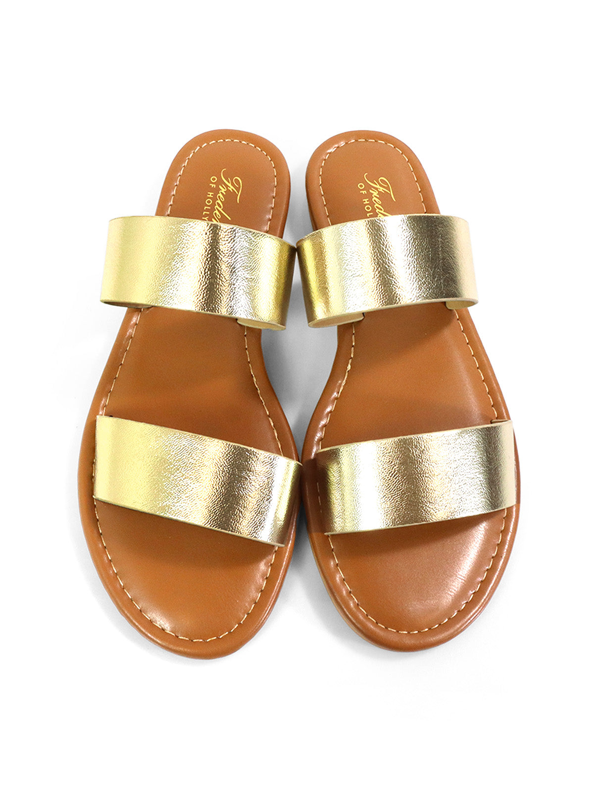 Janelle Double Band Flat Sandal、mySite、bengalsvssteelers