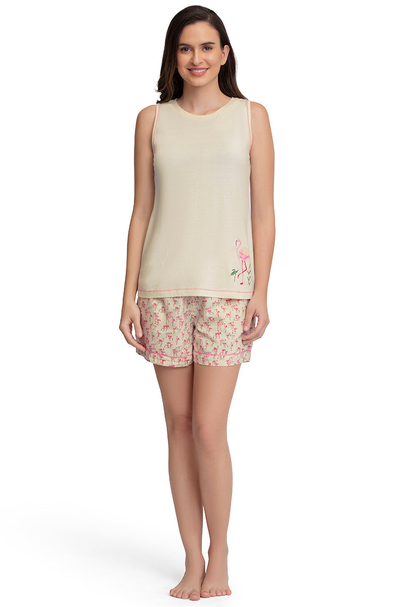  Sleep Shorts - Flamingo Pr、mySite、justintrudeaud