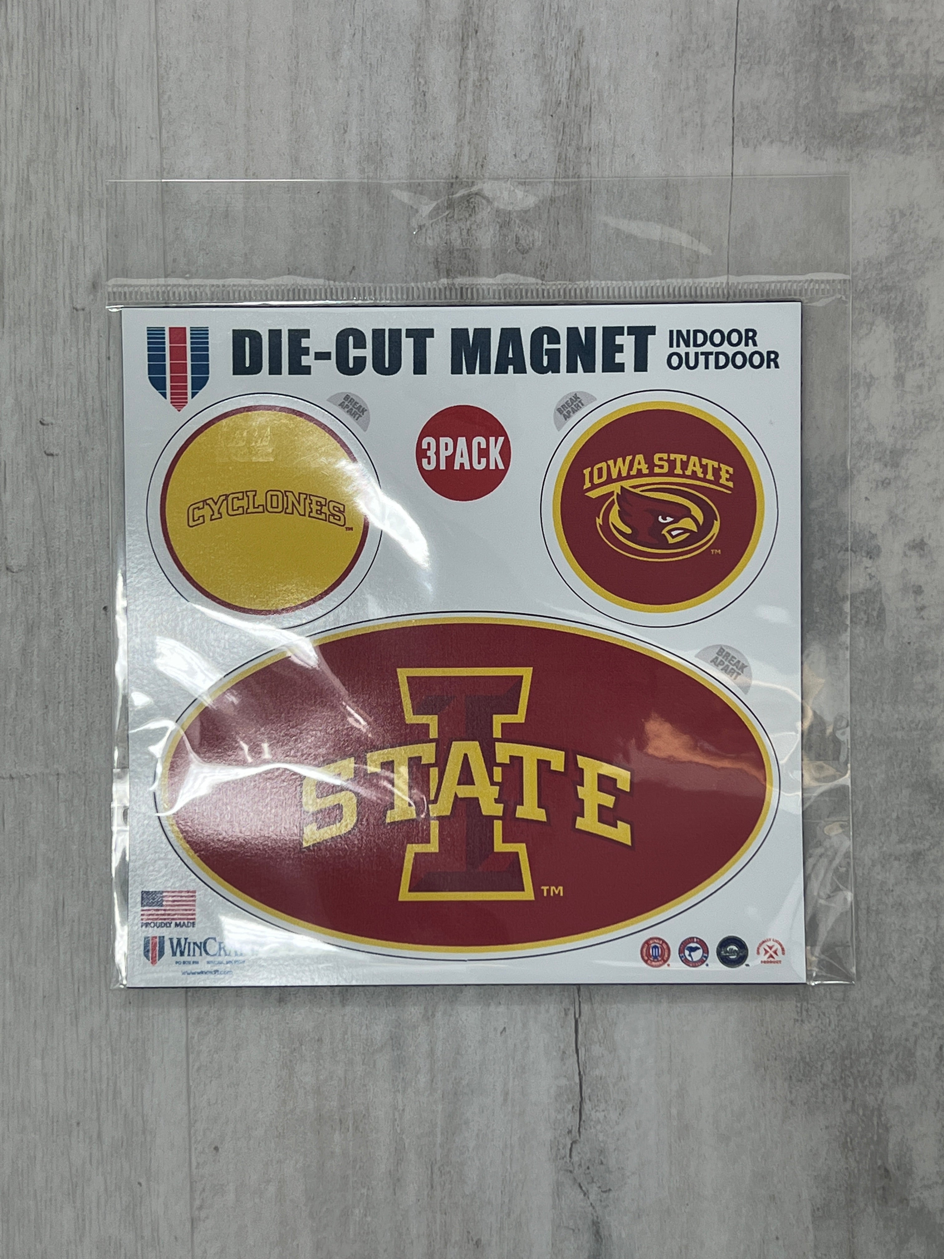 ISU Collegiate 3 Pack Magnets、mySite、garagedoors4me