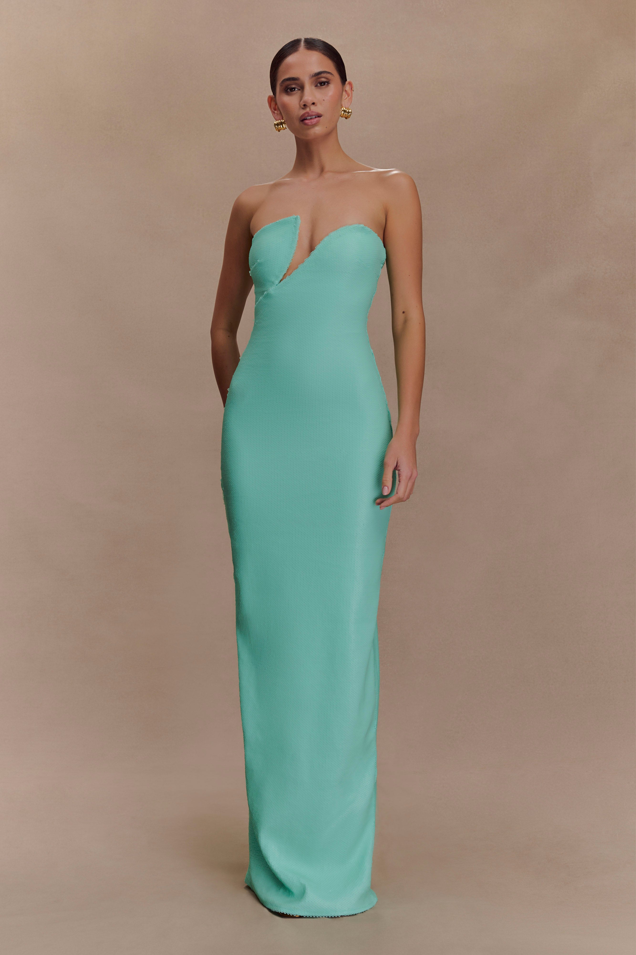 Winston Strapless Sequin Maxi Dress - Lagoon、mySite、solidvoid