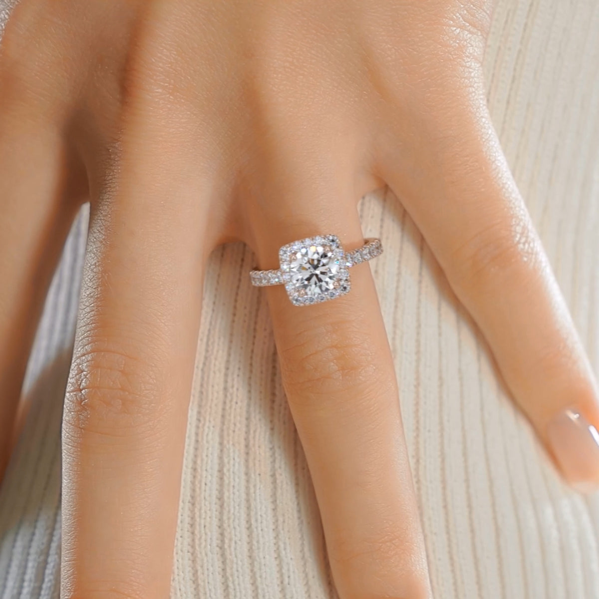 Sienna Lab Grown Diamond Ring -14K White Gold、mySite、hinf8tx79