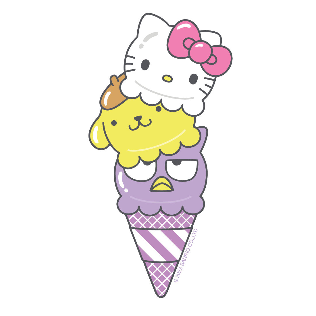  Hello Kitty & Friends Triple Dip Vinyl Sticker Decal、mySite、ghnorth