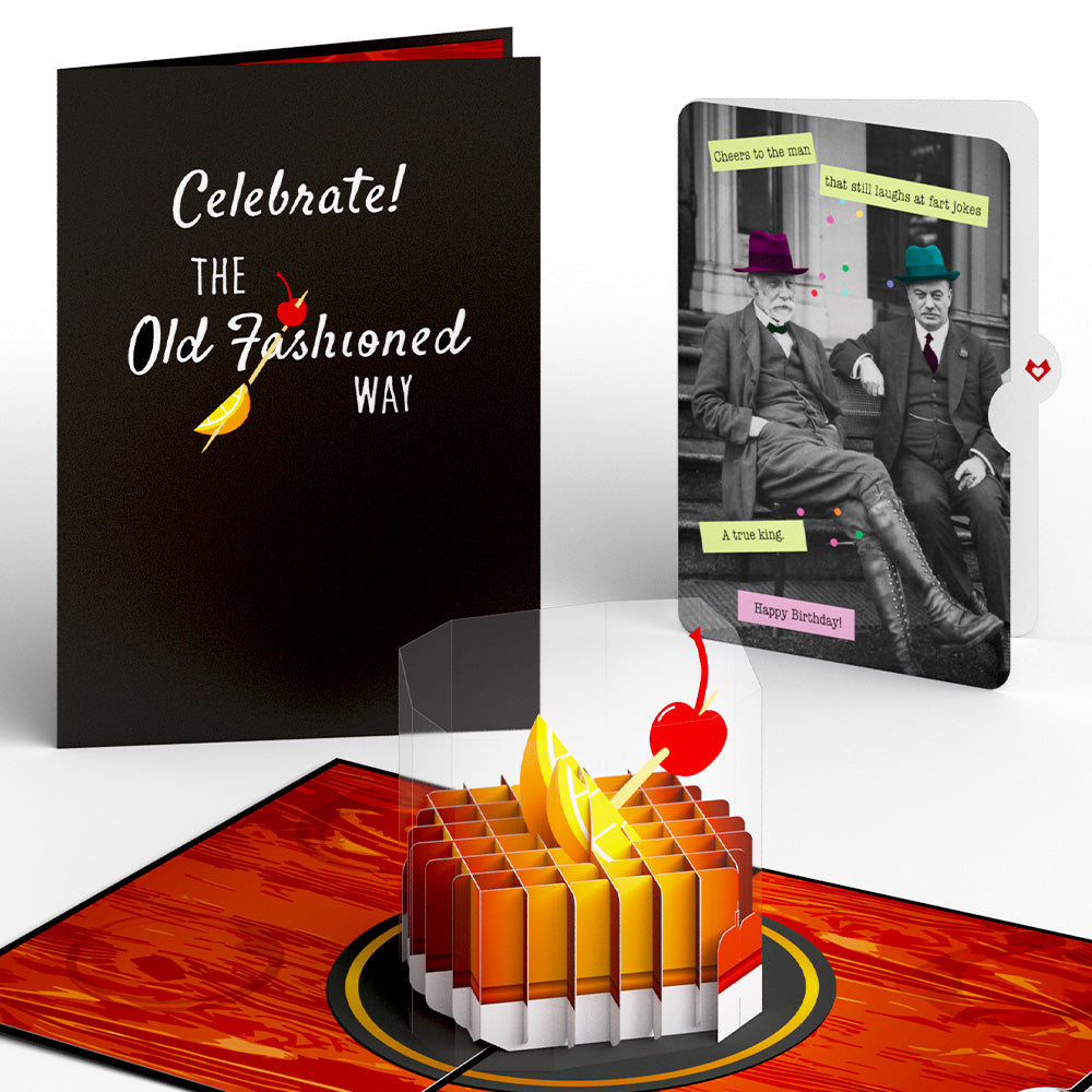 Old Fashioned Birthday Pop-Up Card and Sentiment Set for Any Man、mySite、solidvoid