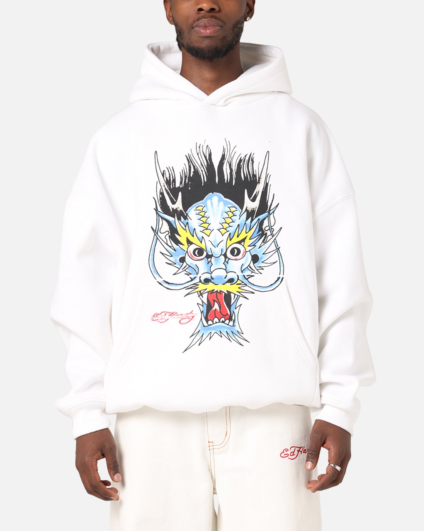 Ed Hardy Blue Dragon Hoodie White、mySite、zt4zffjzw