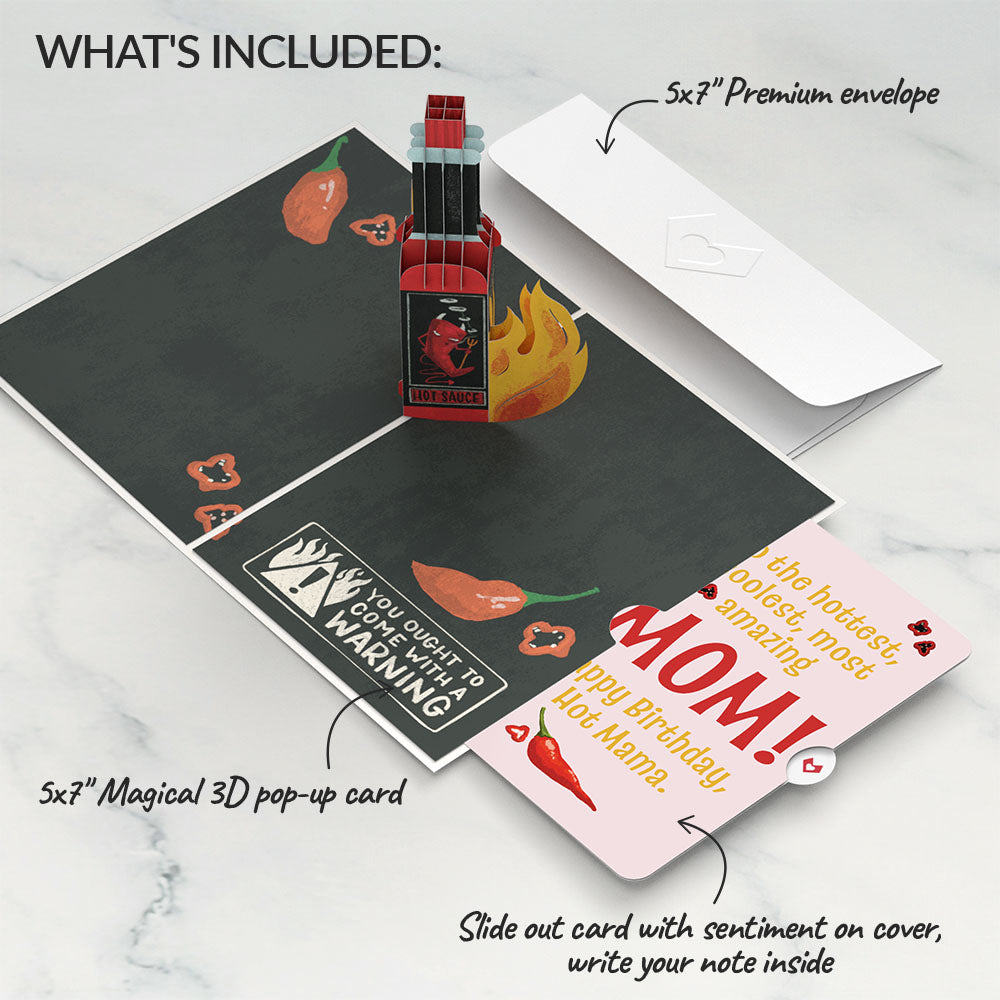 You’re So Hot - Hot Sauce Birthday Pop-Up Card and Sentiment Set for Mom、mySite、solidvoid