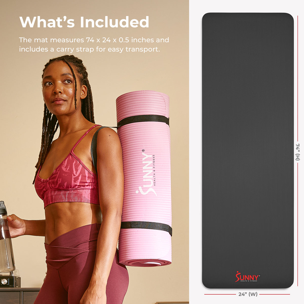  Premium 1/2-Inch Extra Thick Exercise Yoga Mat、mySite、ghnorth