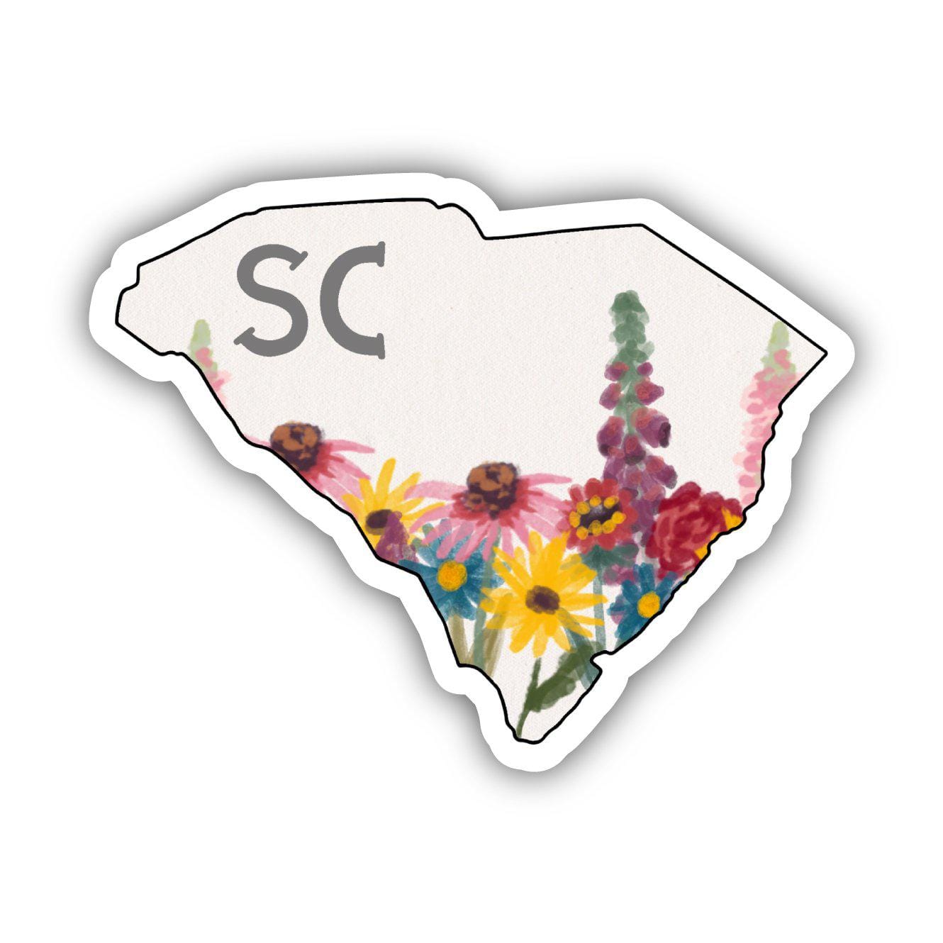  South Carolina Painterly Pattern Sticker、mySite、elrpsem3k