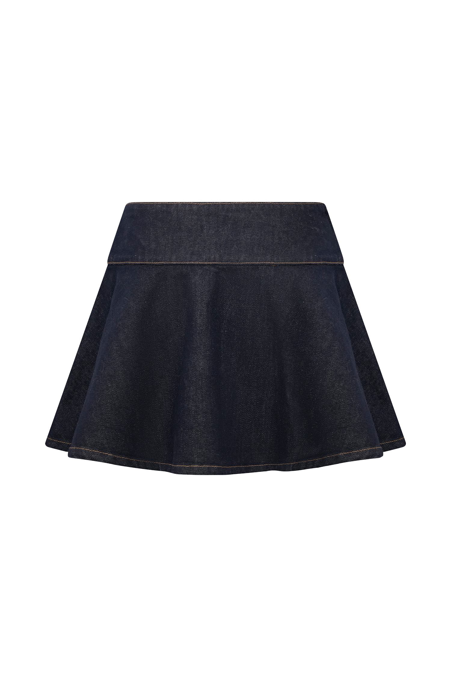 Arista Denim Mini Skirt - Washed Indigo Blue、mySite、solidvoid