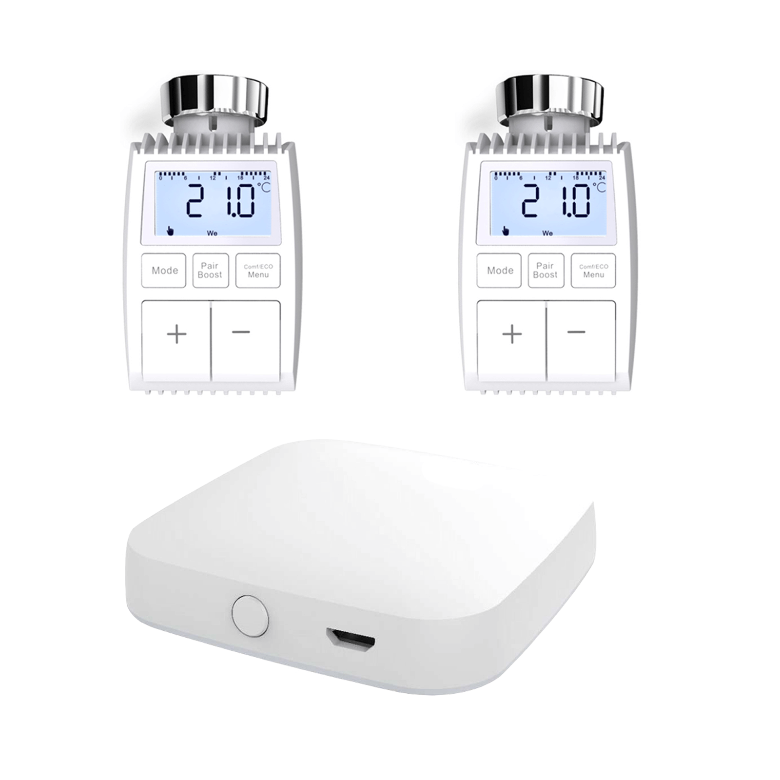 Smart Programmable Radiator Actuator Valve Tuya ZigBee3.0 Round Screen Thermostat Temperature Controller、mySite、fannypackpong