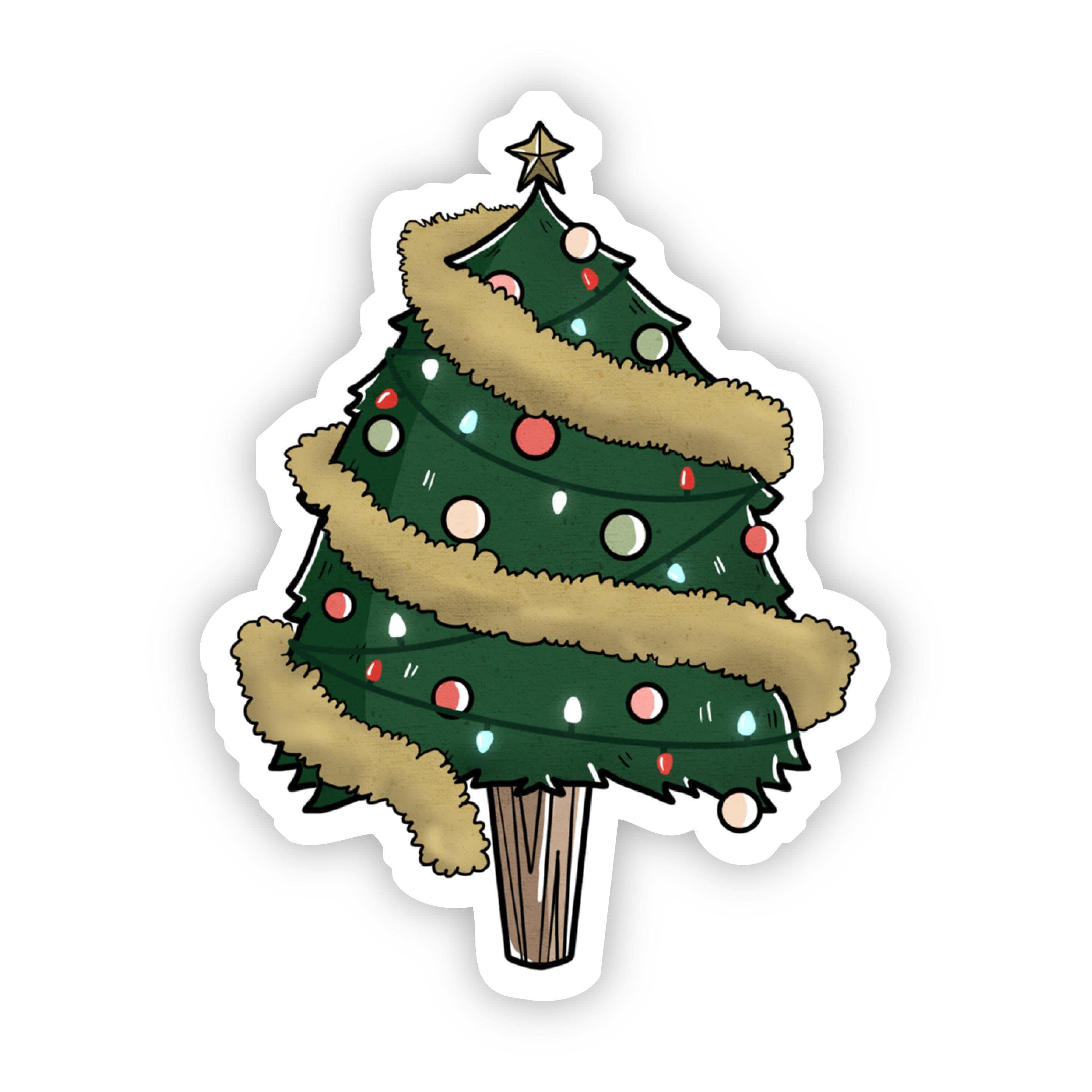 Christmas Tree with Lights and Decorations Sticker、mySite、elrpsem3k