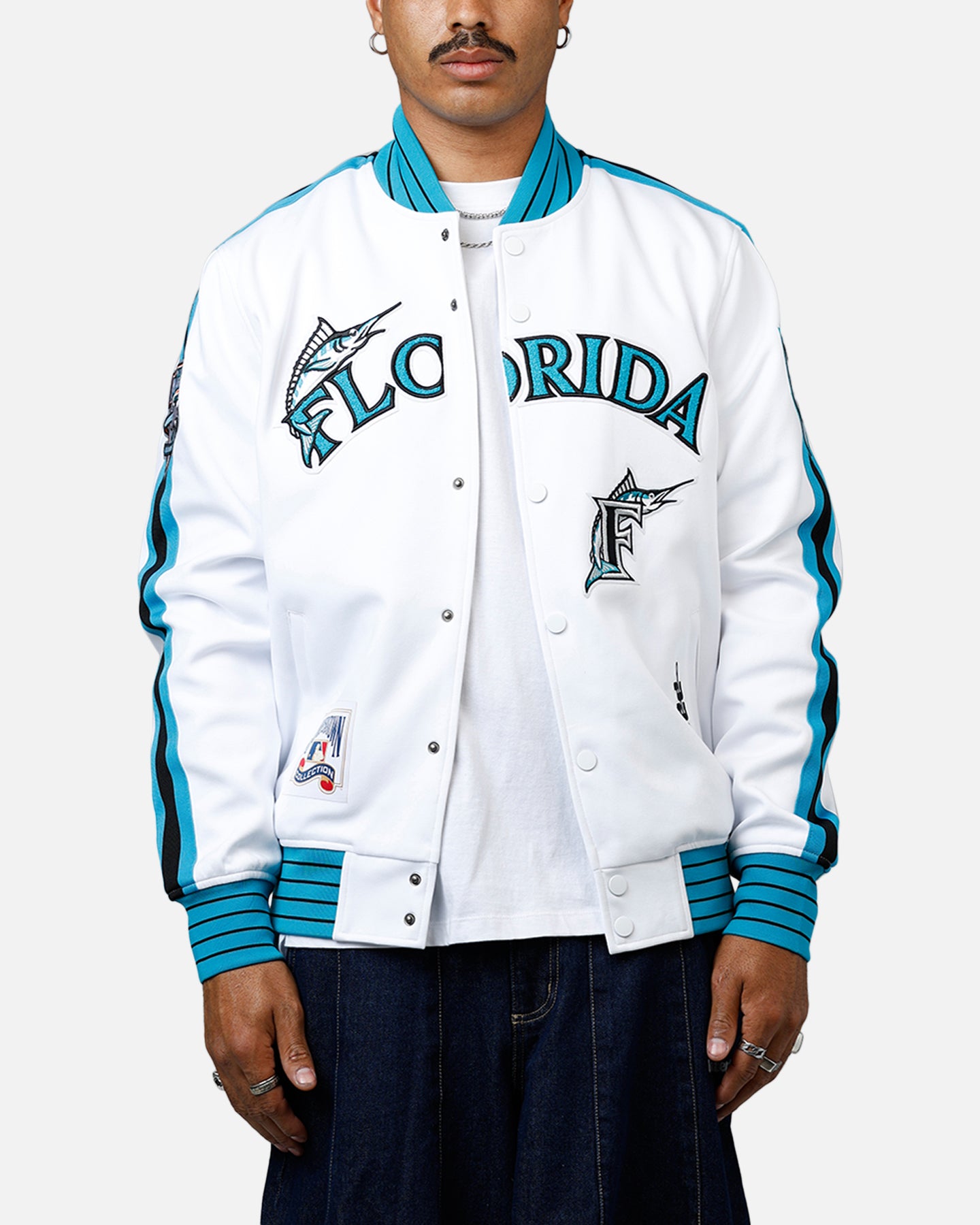 Pro Standard Florida Marlins Double Knit Jacket White、mySite、zt4zffjzw