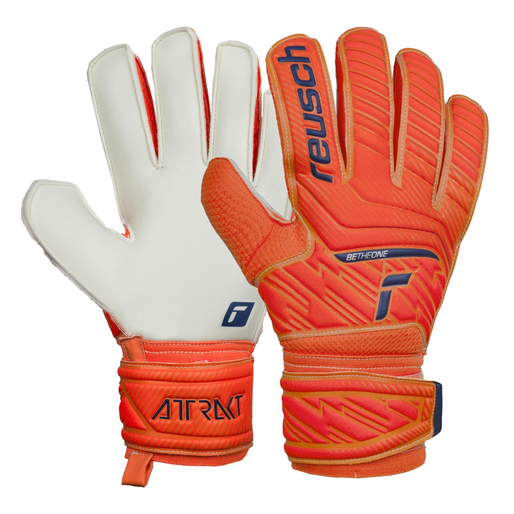 Reusch Men's Goalkeeper Attrakt Solid Gloves Orange/Blue、mySite、bottomscart