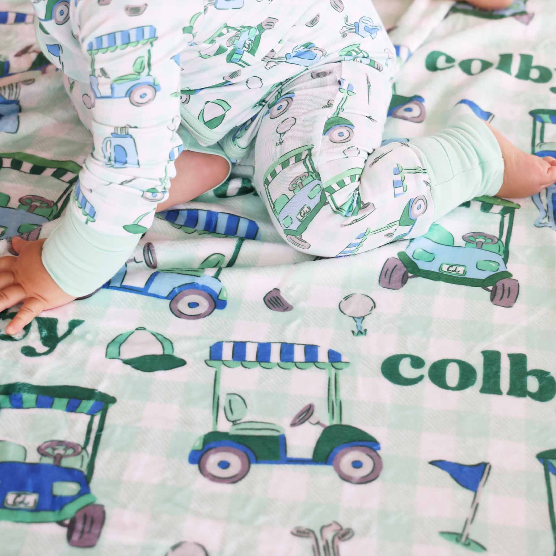  Birdie Babes Personalized Kids Blanket | Green、mySite、layawaytickets