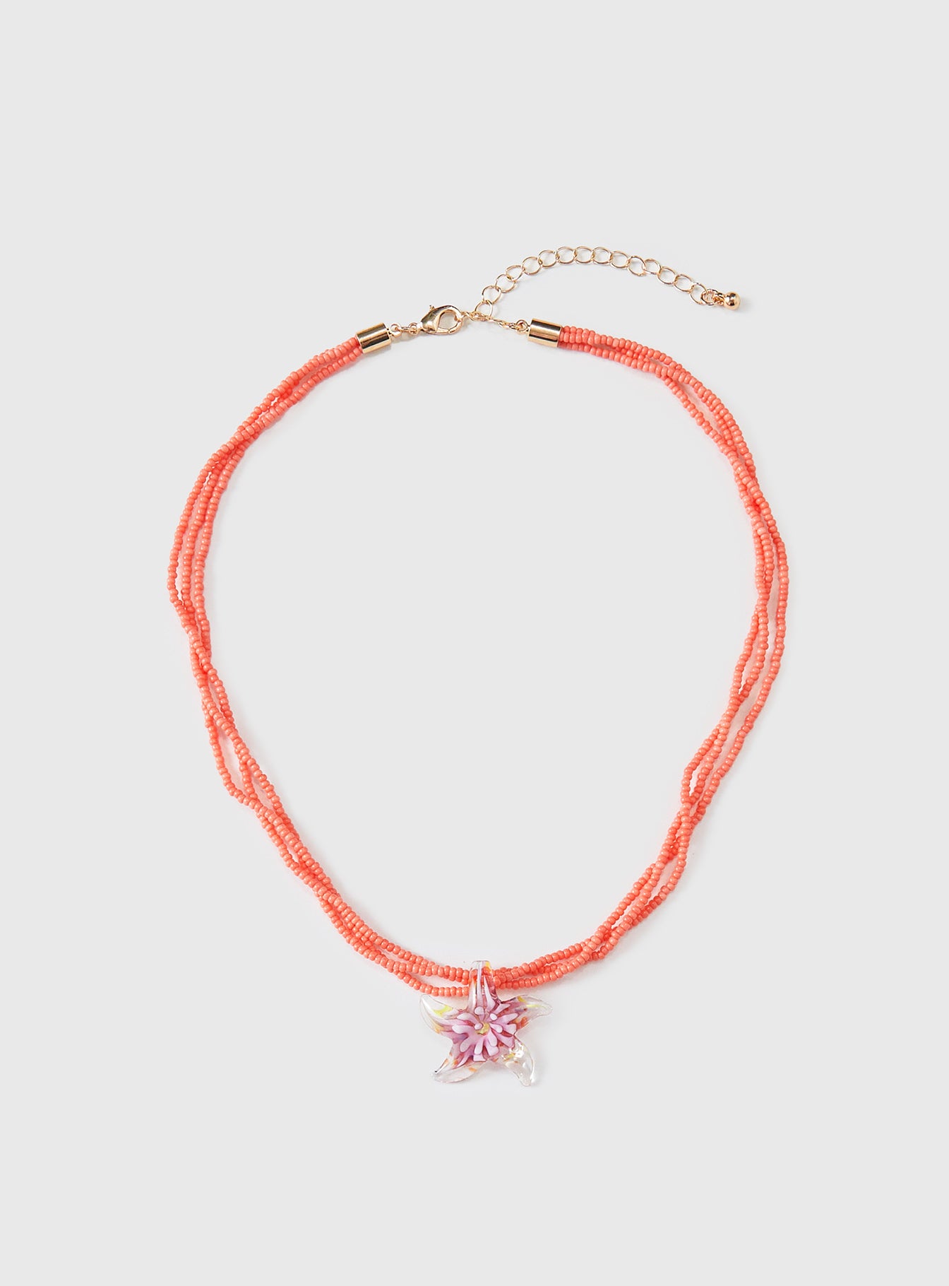 Gracious Beaded Necklace Orange、mySite、solidvoid
