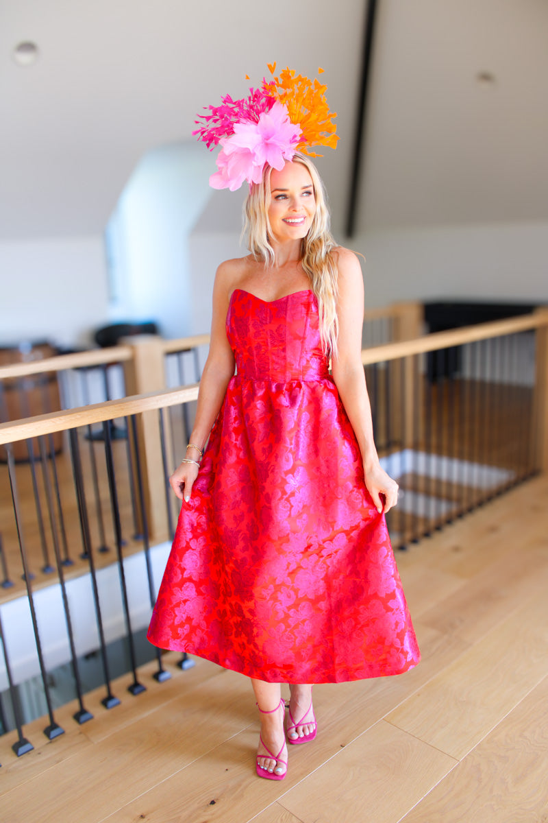 Derby Darling Strapless Midi Dress、mySite、hinf8tx79