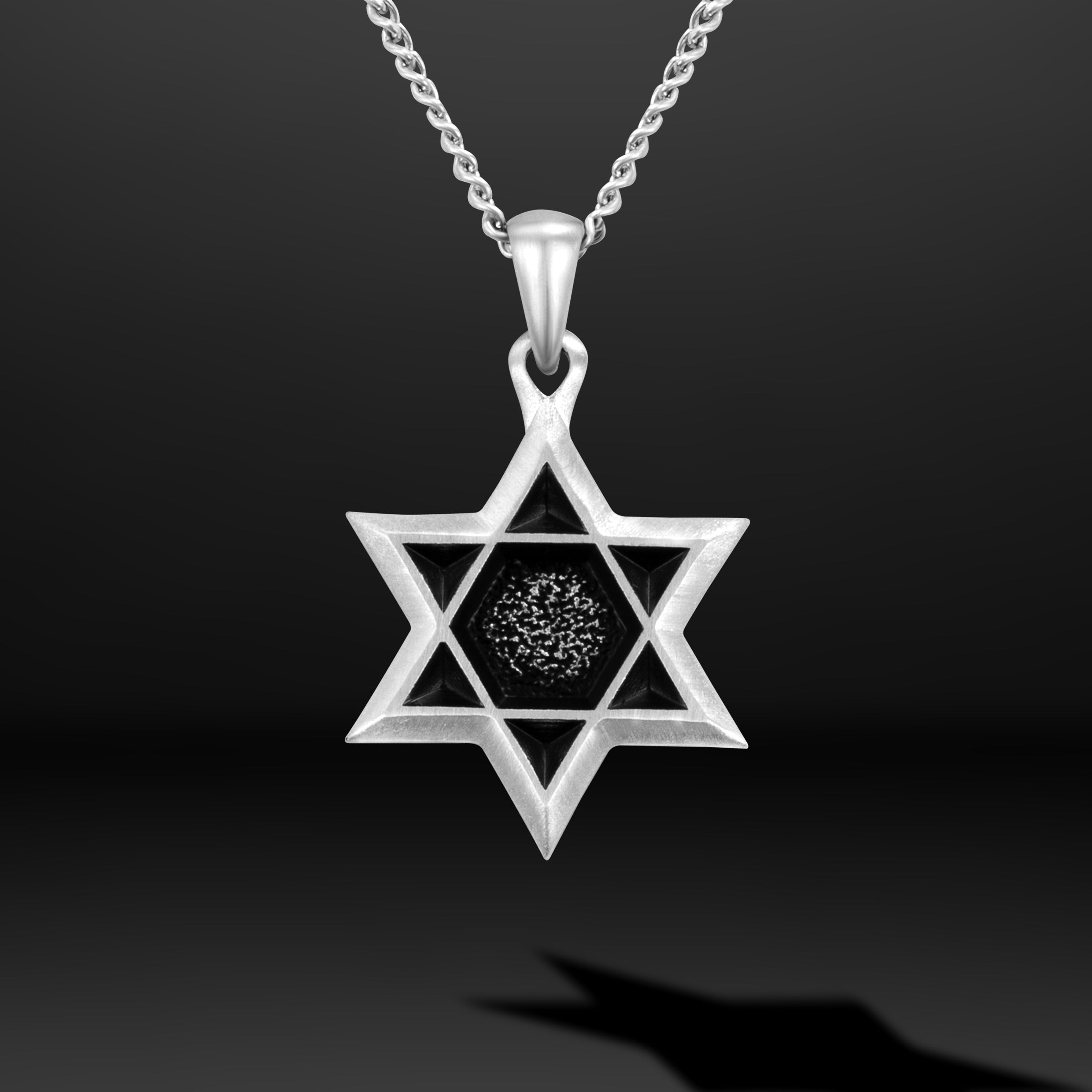  Star Of David Pendant - Silver